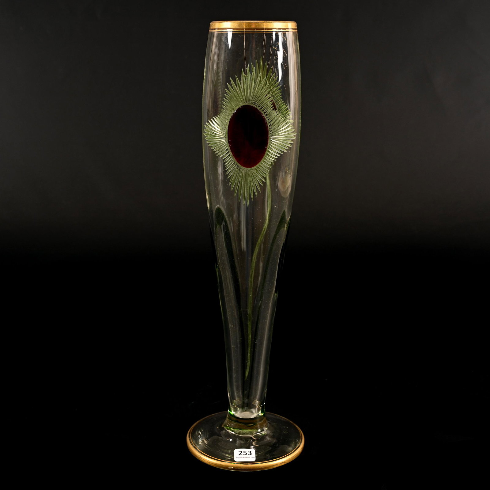 Vase, Bohemian Marquetry Art Glass (1 of 3)