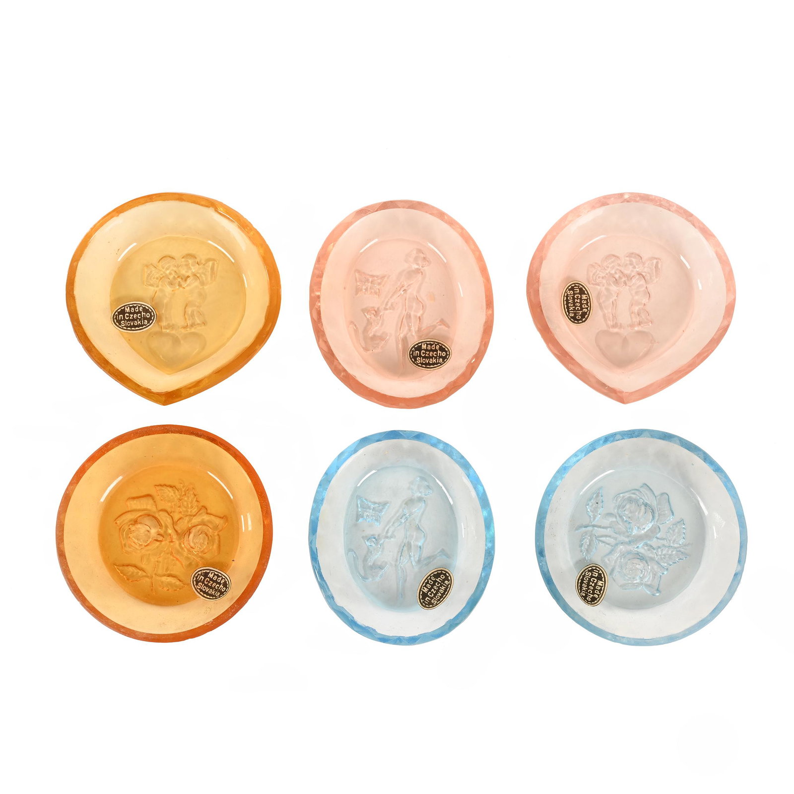 (6) Czechoslovakia Novelty Trays In Original Box (1 of 4)