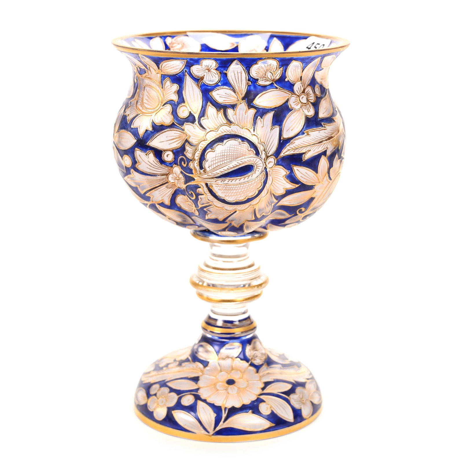 Chalice, Clear Bohemian Art Glass (1 of 3)