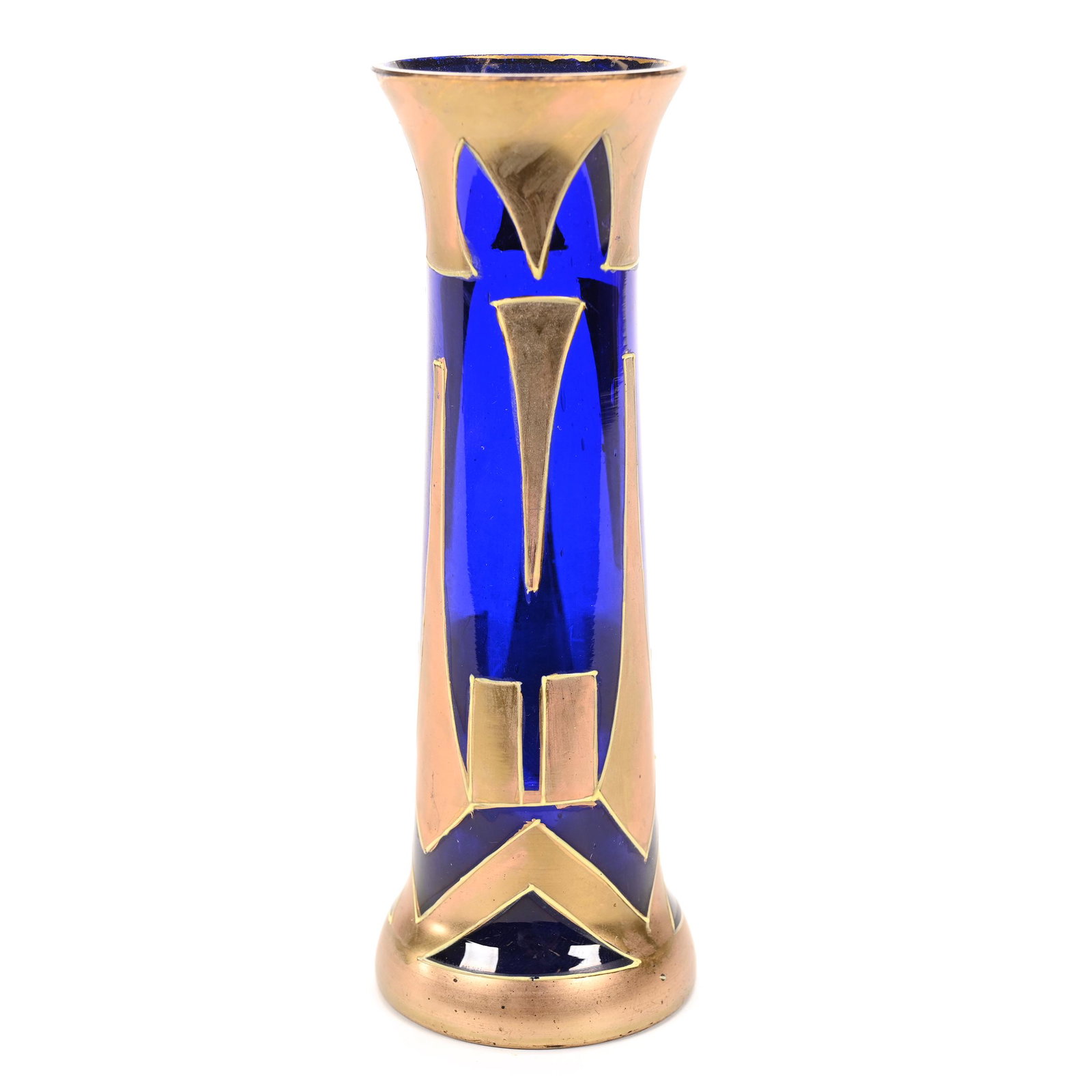 Vase, Cobalt Blue Bohemian Art Glass (1 of 3)