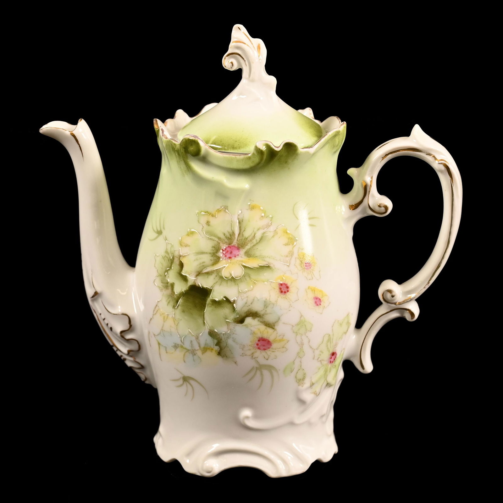 Tea Pot, Unmarked Prussia (1 of 3)