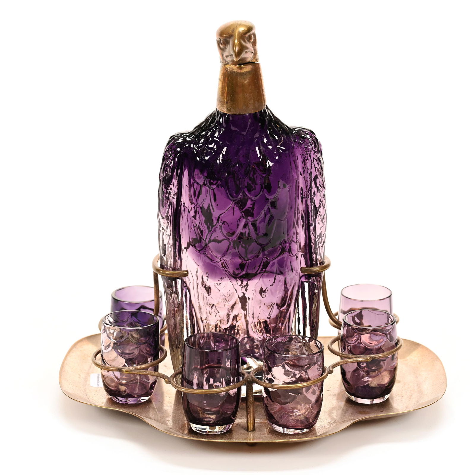 Figural Decanter Set, Cased Austria Art Glass (1 of 4)