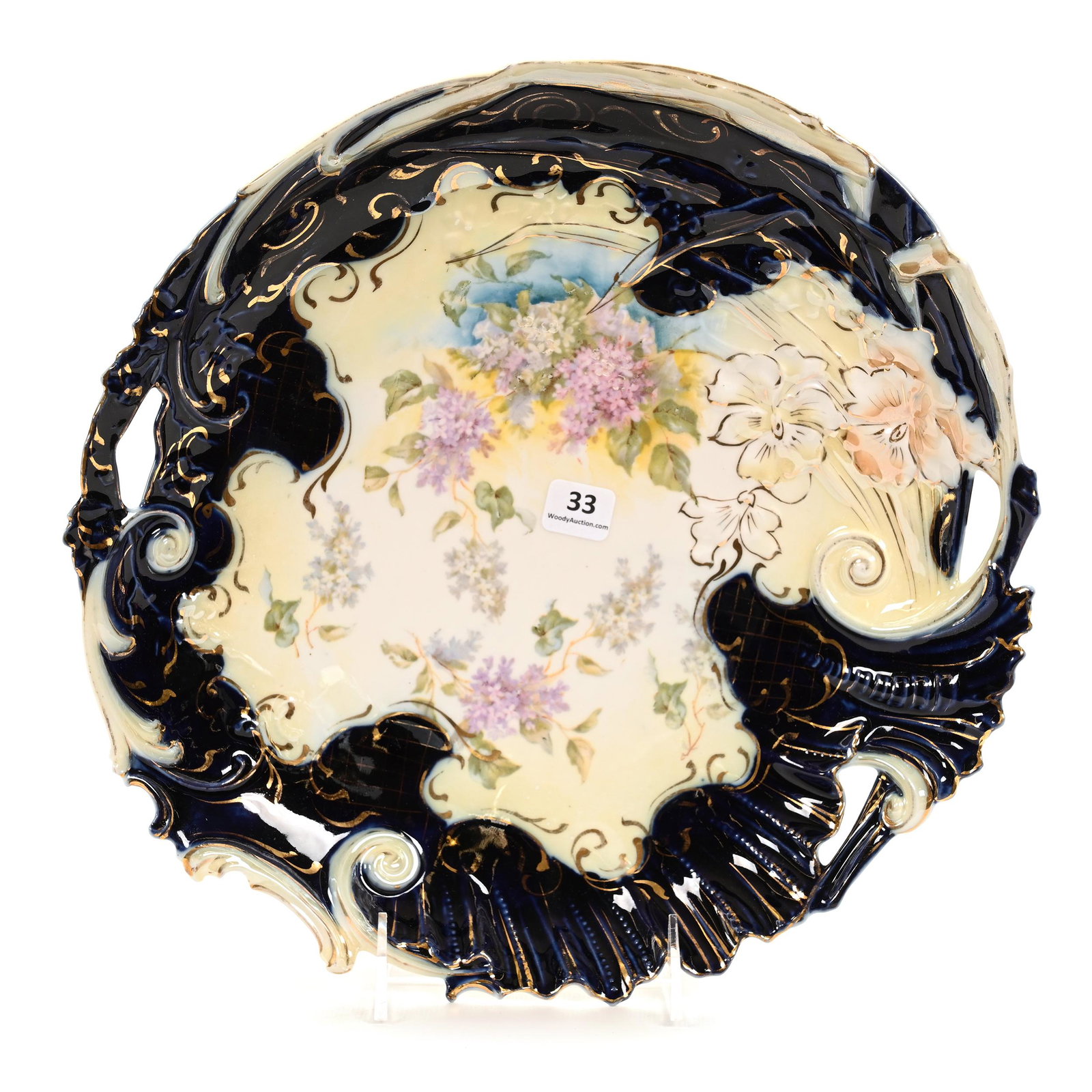 Cake Plate, Unmarked Prussia (1 of 2)