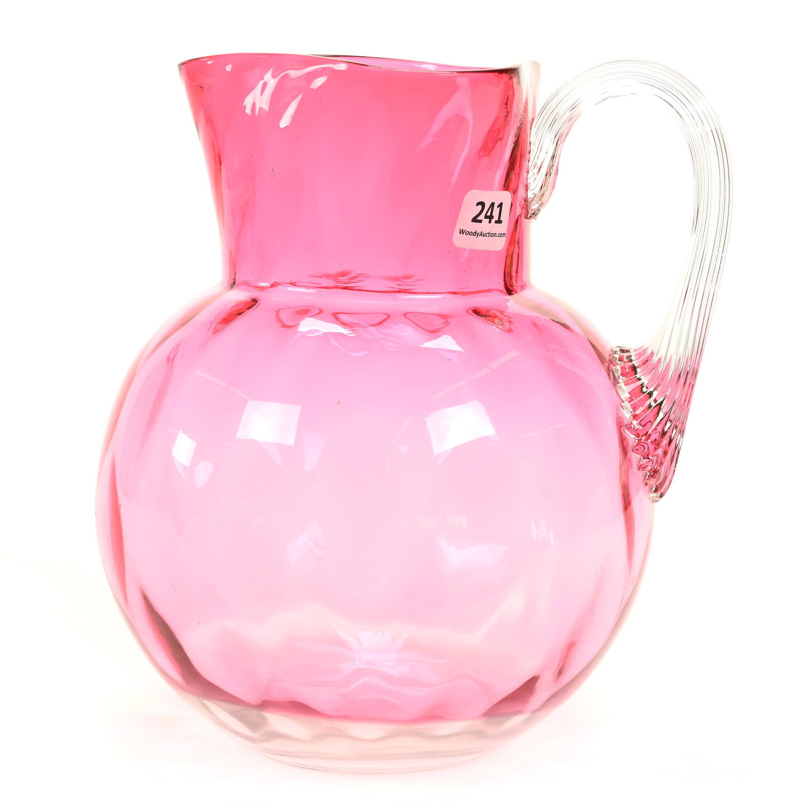 Water Pitcher, Rubina Art Glass (1 of 3)