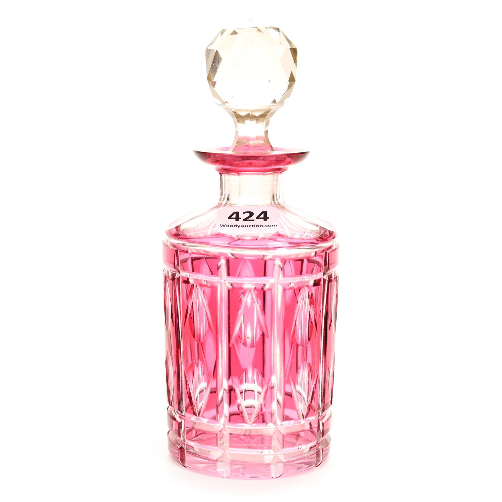 Cologne Bottle, BPCG, Cranberry Cut To Clear (1 of 3)