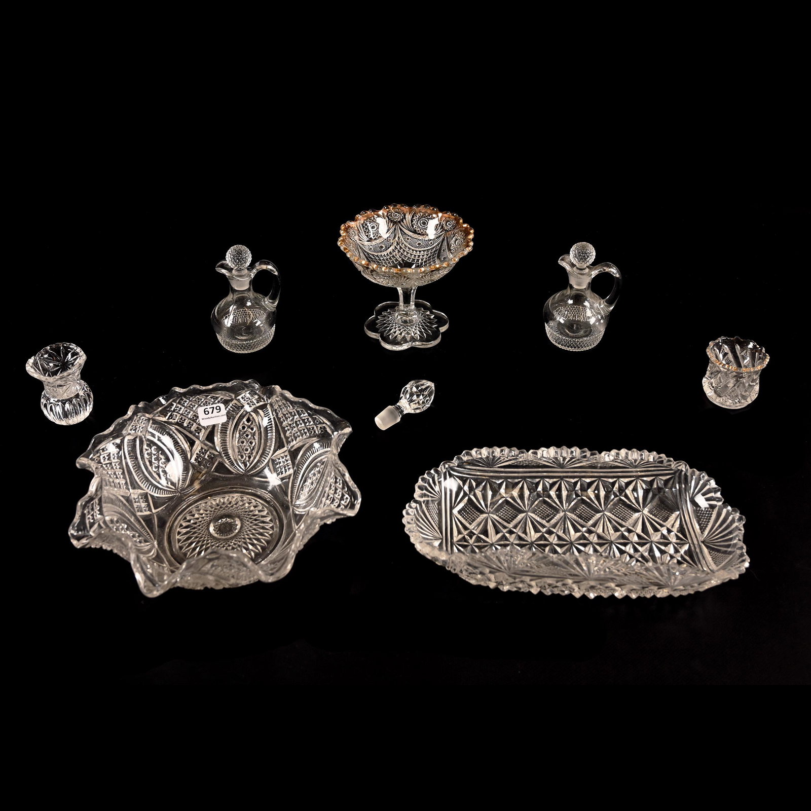 (7) Assorted Pattern/Pressed Glass Items (1 of 4)