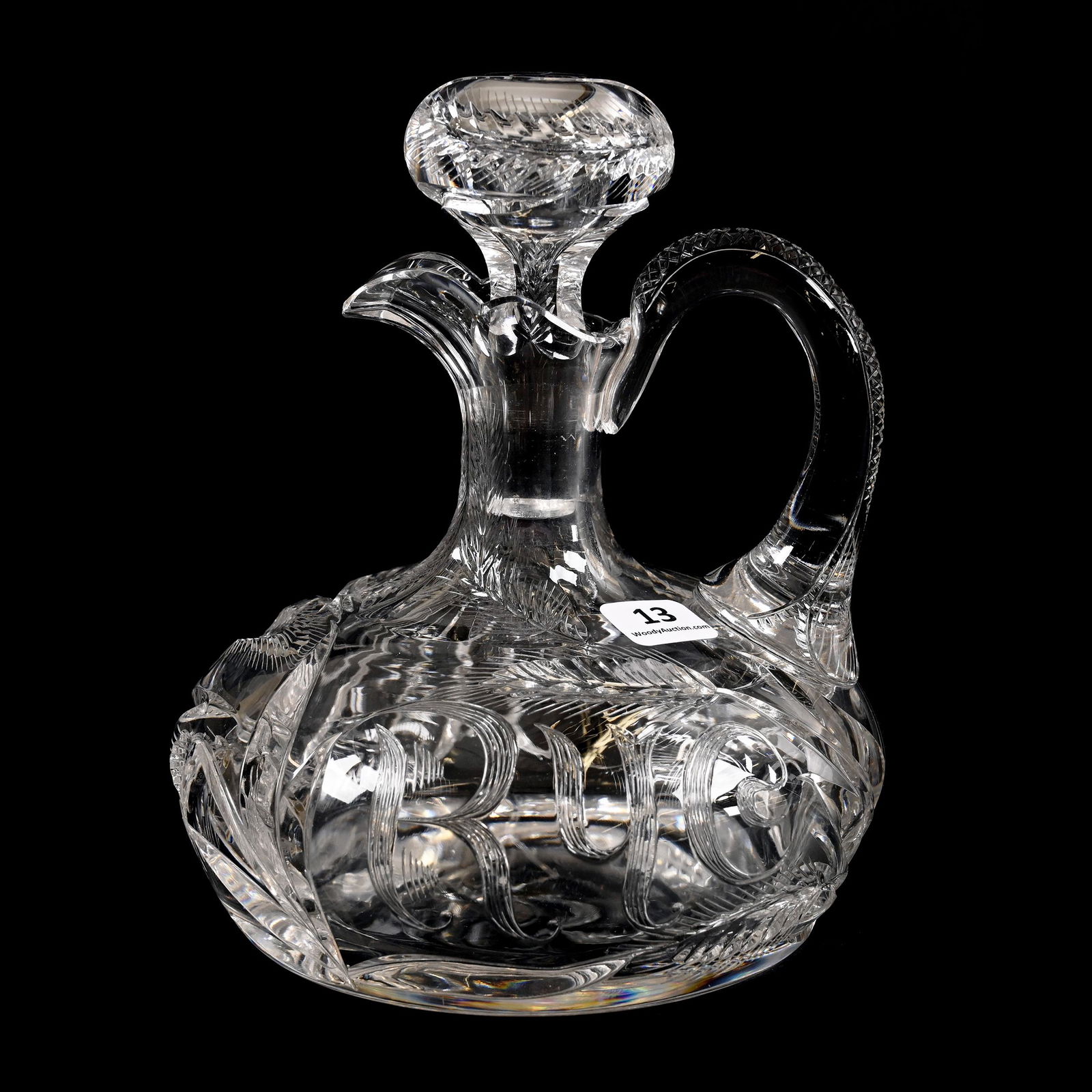 Ship's Decanter, ABCG, Signed Hawkes Gravic Glass (1 of 4)