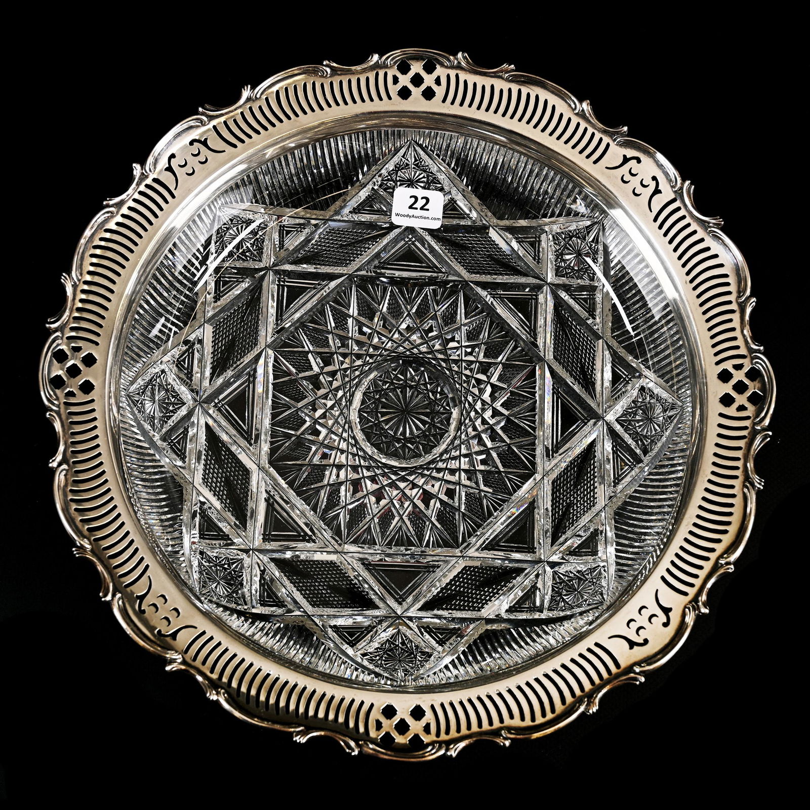 Bowl, ABCG, X-Ray Pattern By J. Hoare, Sterling Rim (1 of 4)