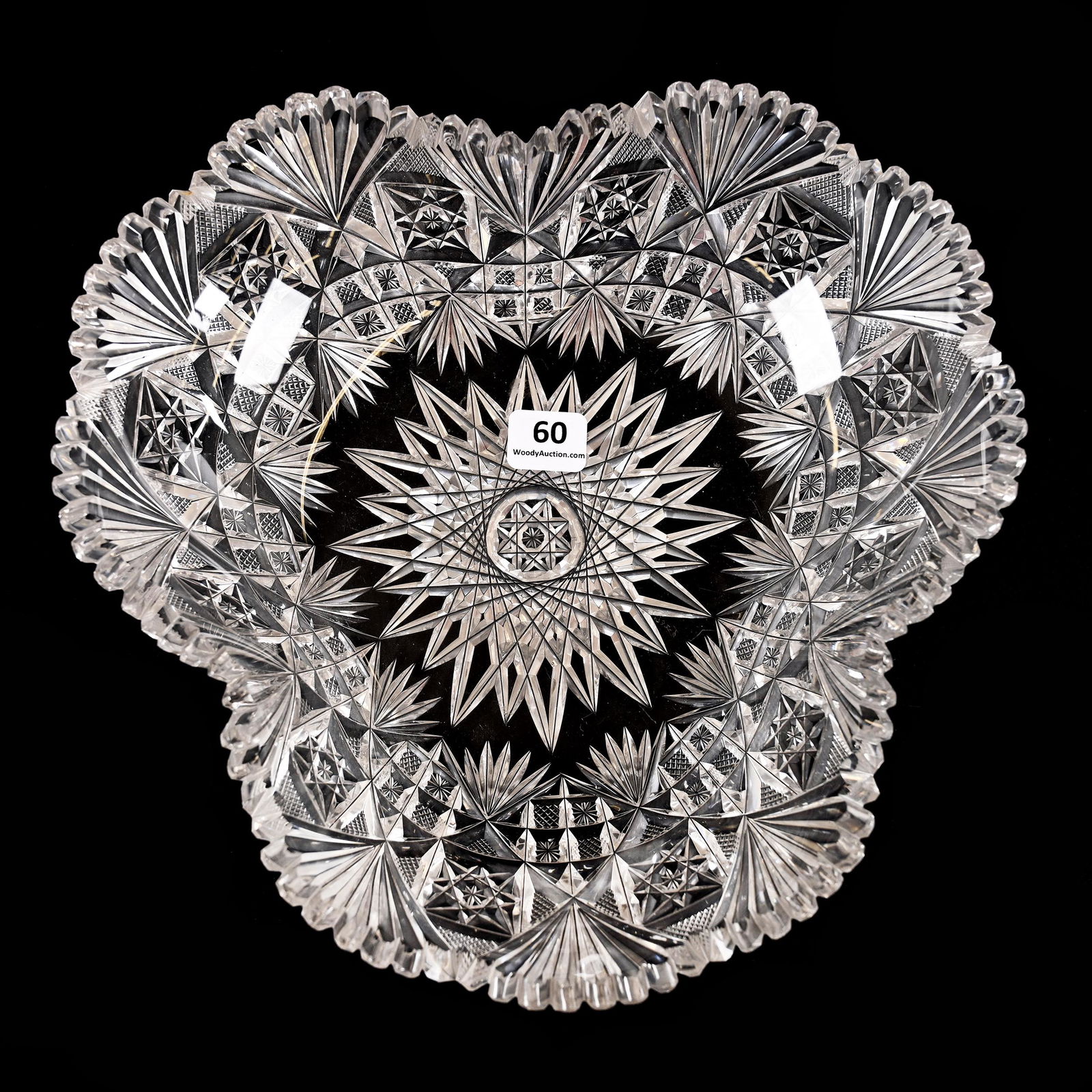 Tri-Corner Bowl, American Brilliant Cut Glass (1 of 3)