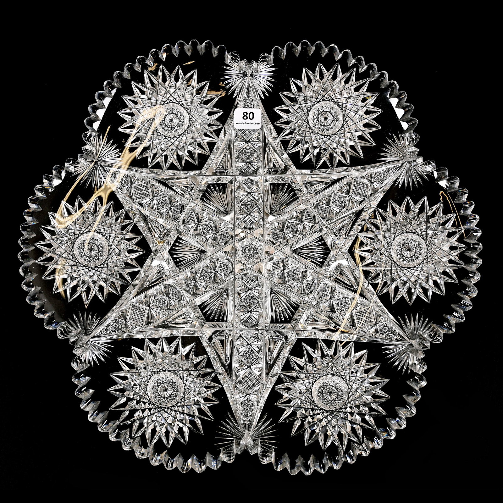 Round Tray, ABCG, Crescent Pattern By Jewel Cut Glass (1 of 3)