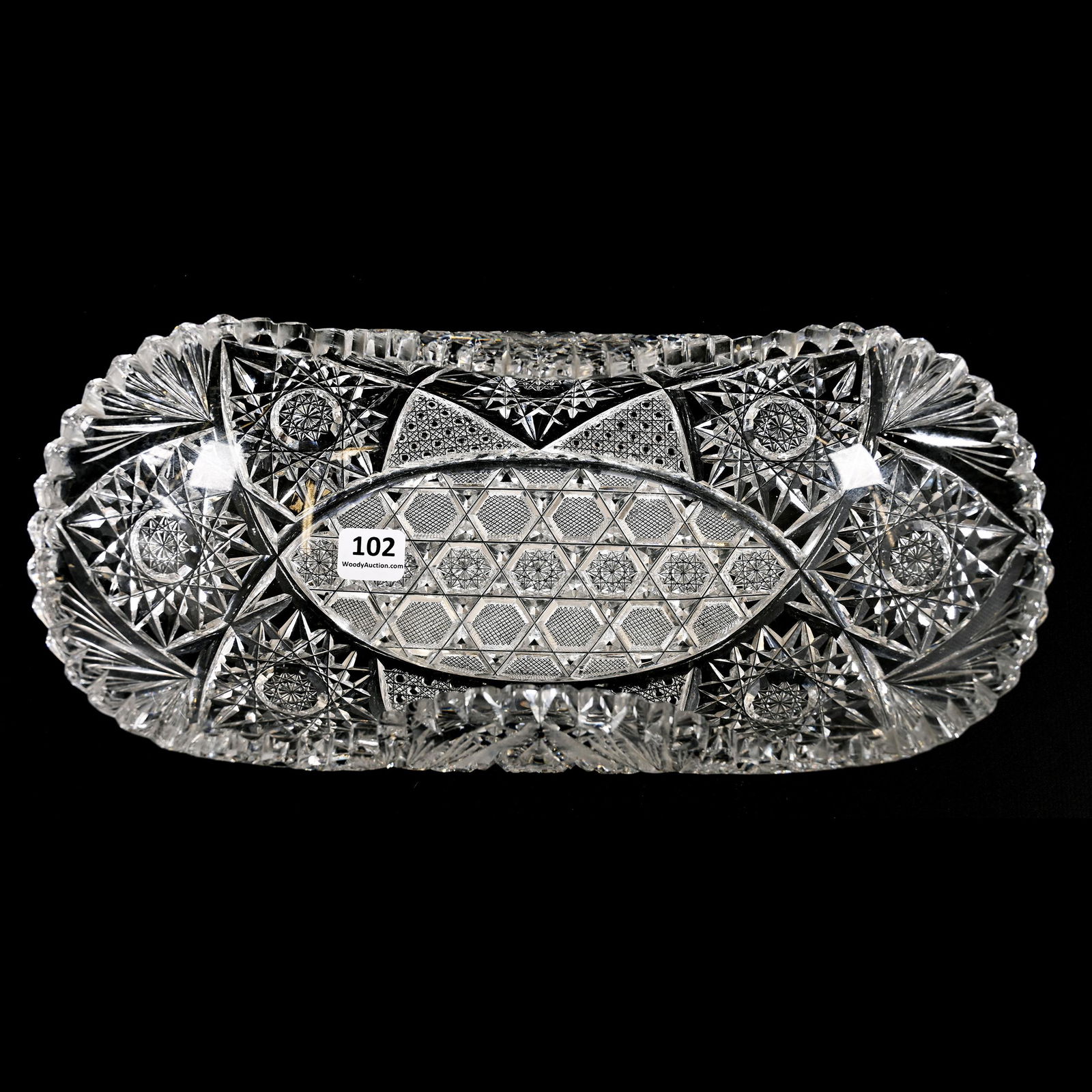 Folded Celery Tray, American Brilliant Cut Glass (1 of 4)