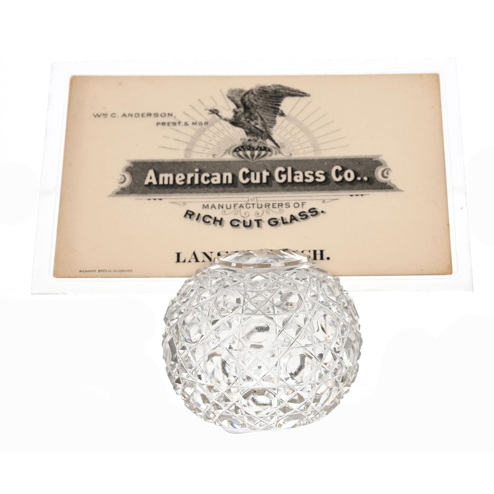 Business Card Holder, American Brilliant Cut Glass (1 of 4)