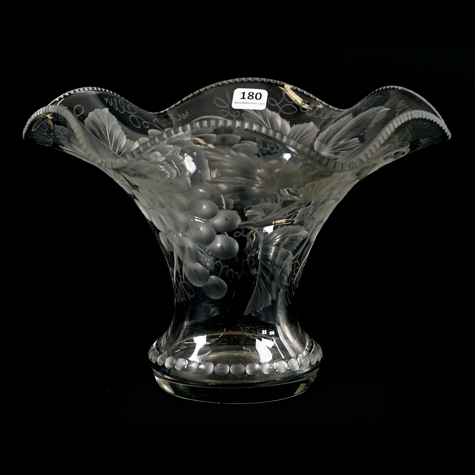 Sweet Pea Vase, ABCG, Engraved Vintage By Tuthill (1 of 3)