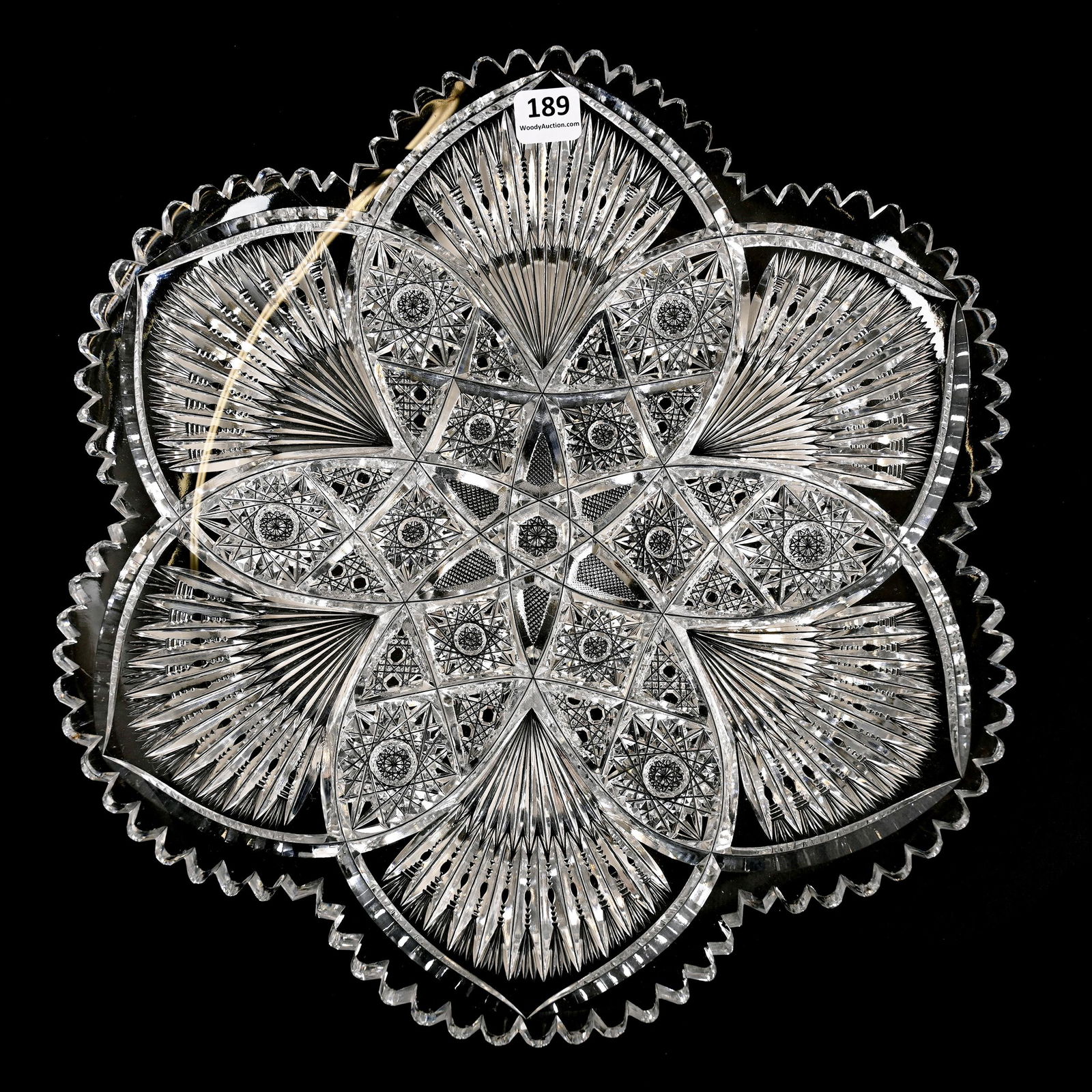 Round Tray, American Brilliant Cut Glass (1 of 4)