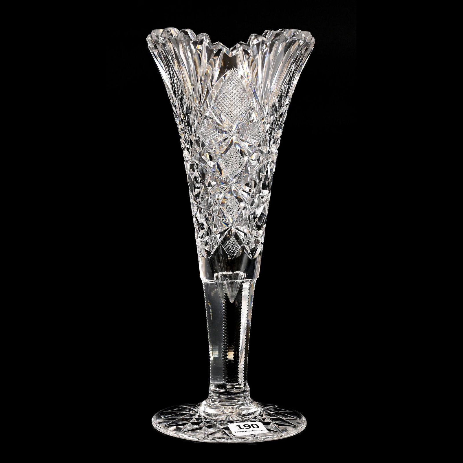 Trumpet Vase, ABCG, Signed Libbey Princess Pattern (1 of 4)