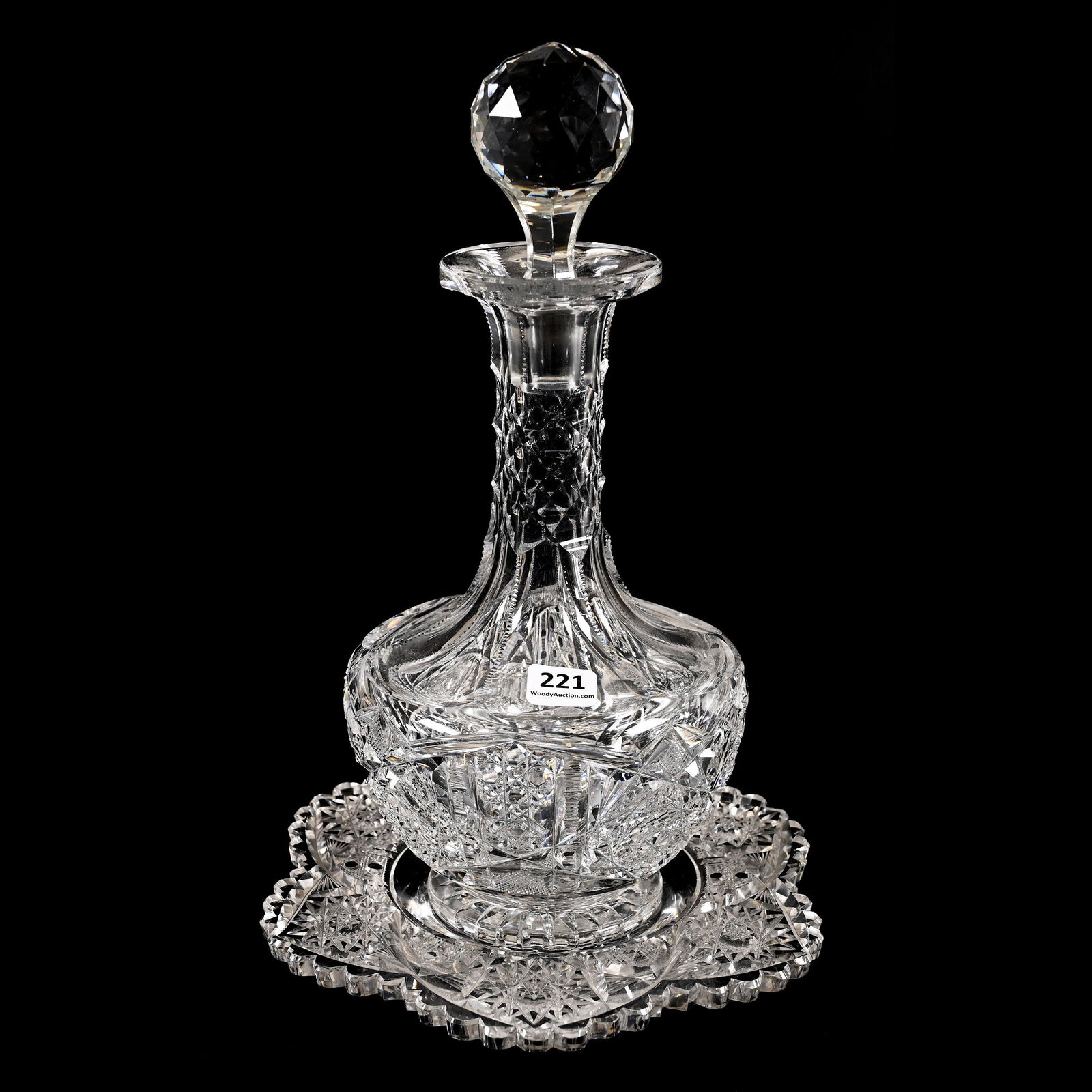 Decanter And Underplate, ABCG, Signed Libbey (1 of 3)