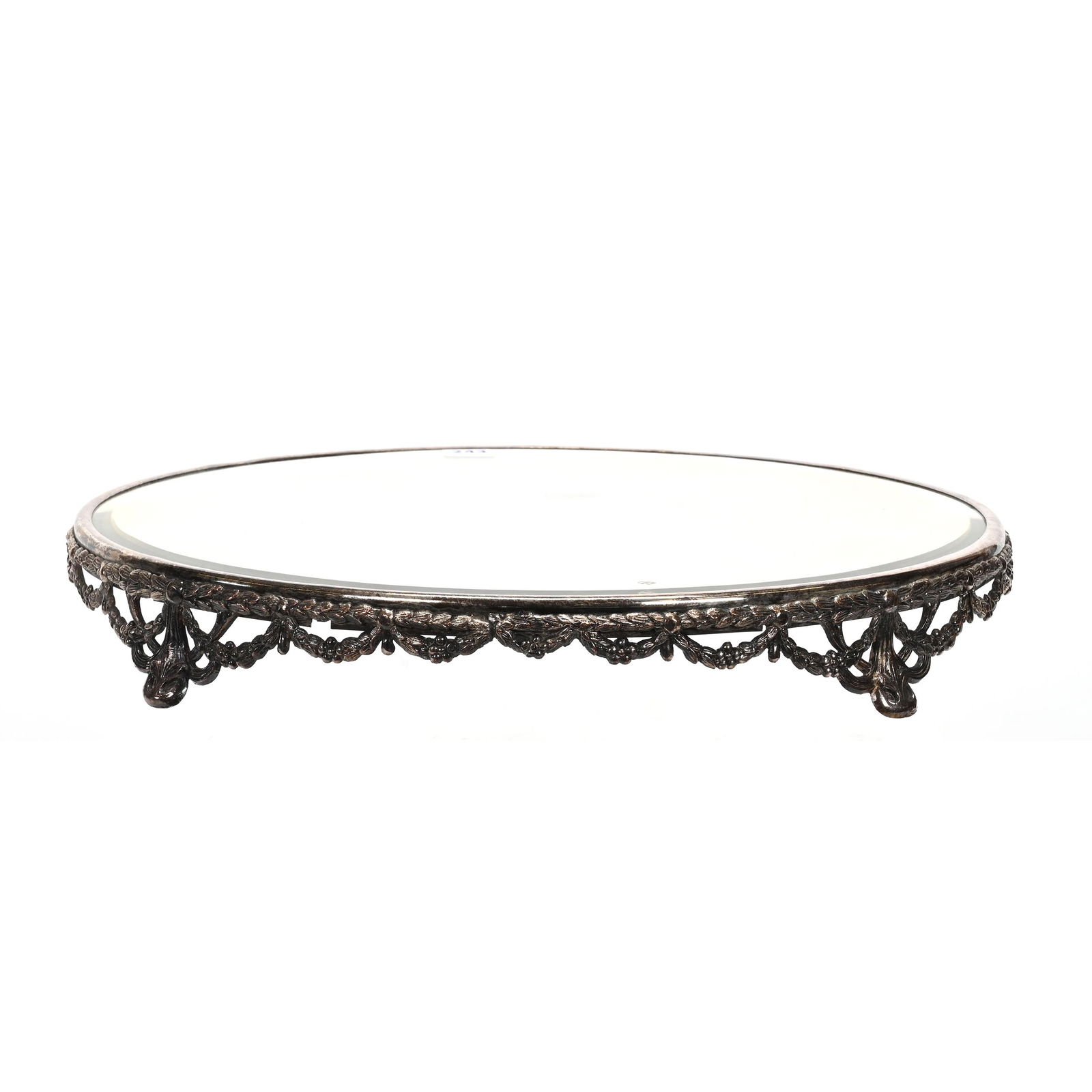 Round Beveled Mirror Plateau (1 of 3)