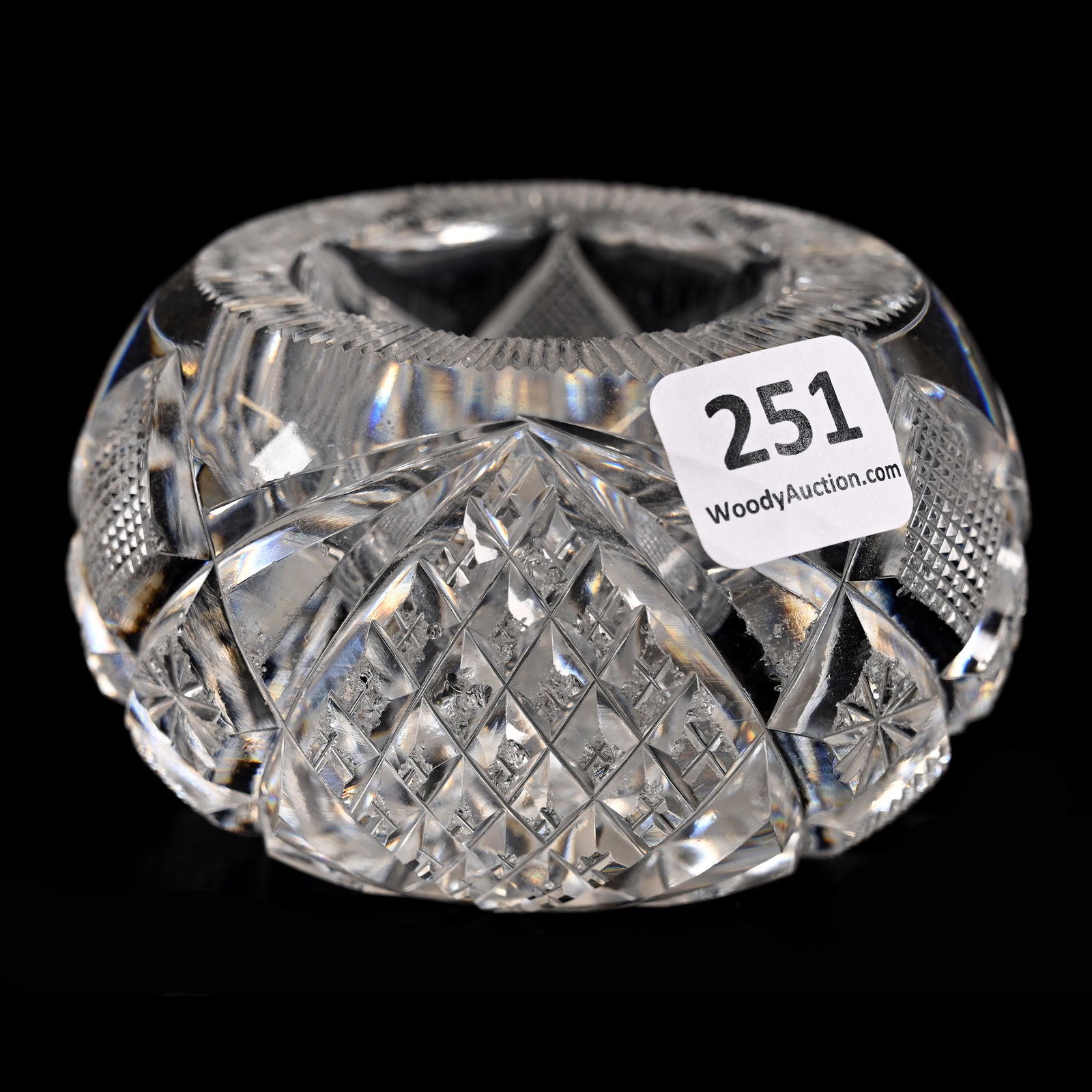 Master Salt Dip, American Brilliant Cut Glass (1 of 3)