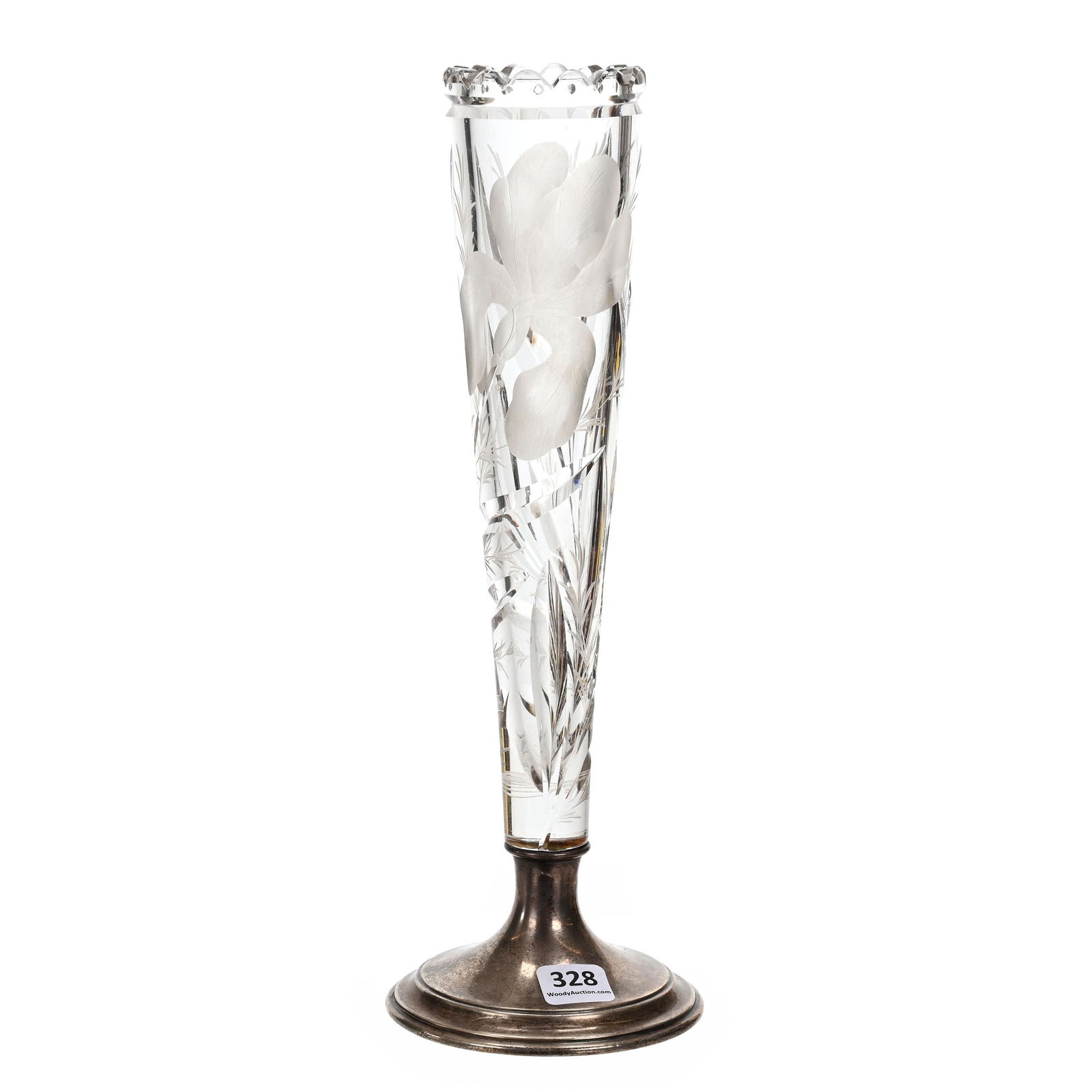 Vase, ABCG, Signed Hawkes #2036 Sterling Stand (1 of 5)