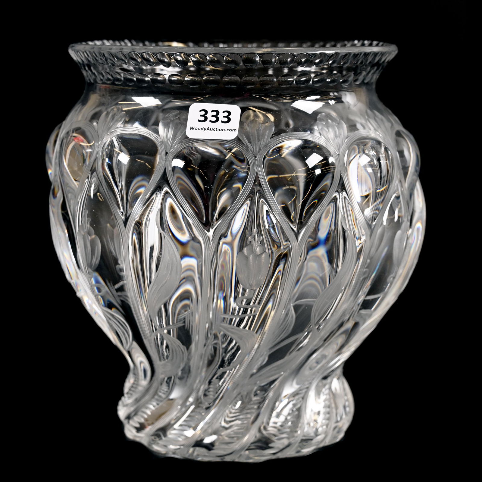 Vase, BPCG, Rock Crystal Marked Stevens And Williams (1 of 4)