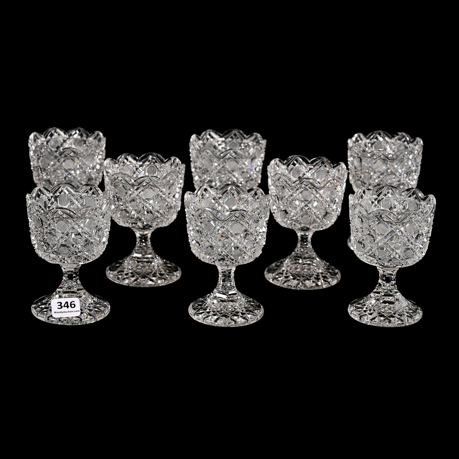 (8) Pedestal Roman Dessert/Sherbet Stems, ABCG (1 of 3)