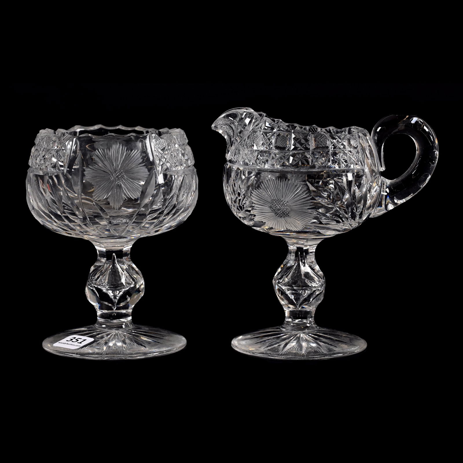 Pedestal Creamer & Sugar, ABCG (1 of 5)