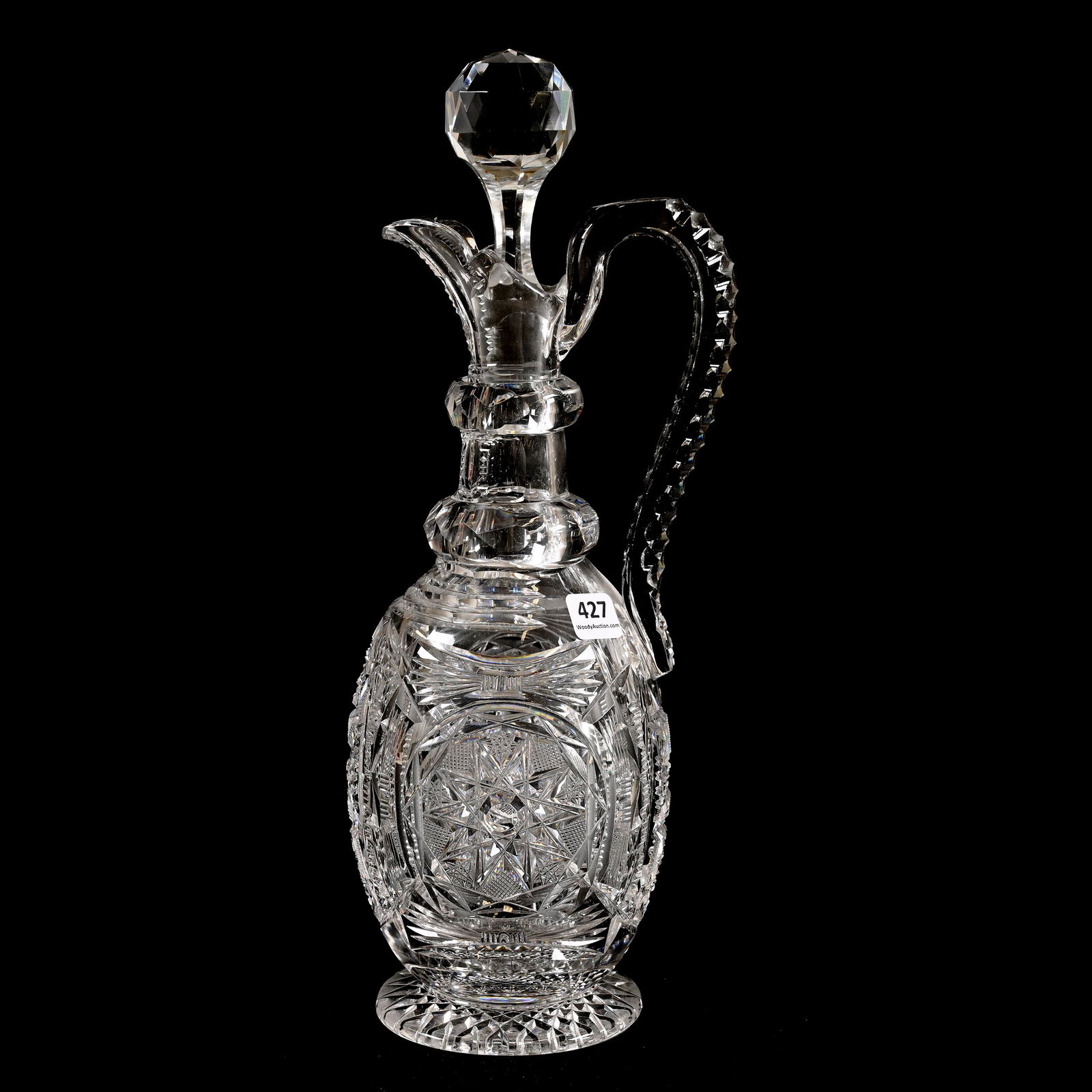Pedestal Decanter, American Brilliant Cut Glass (1 of 5)