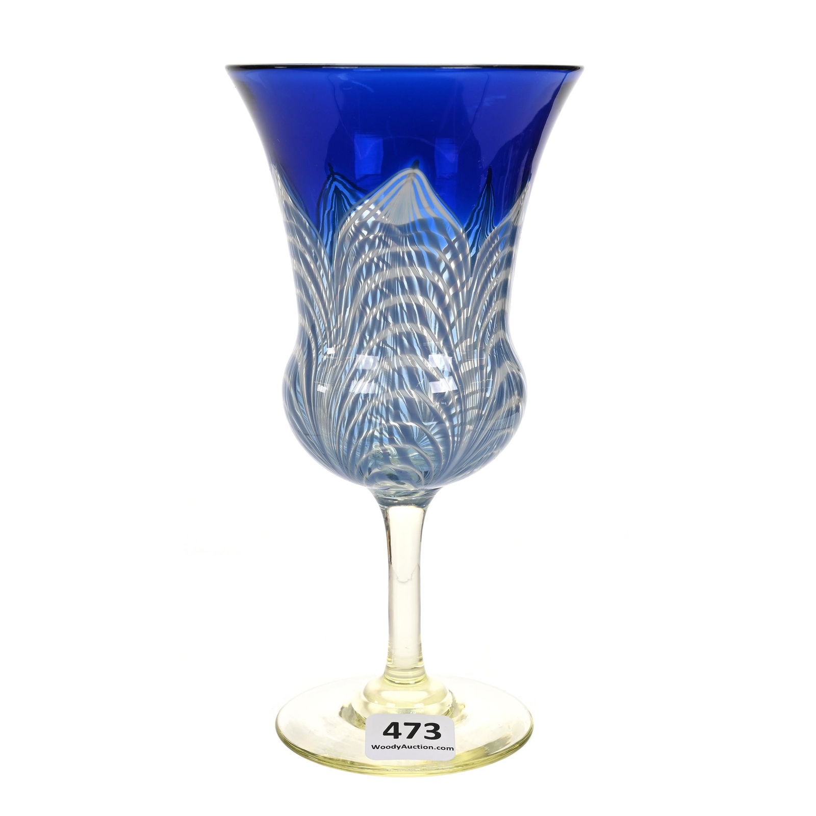 Goblet, Unmarked Durand Art Glass (1 of 3)