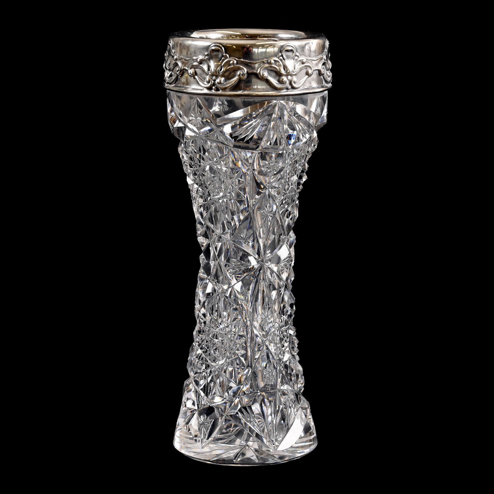 Vase, ABCG, Sterling Silver Embossed Rim (1 of 6)