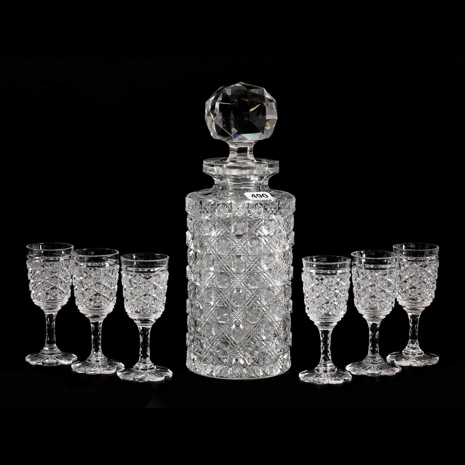 Brandy Set, American Brilliant Cut Glass (1 of 3)