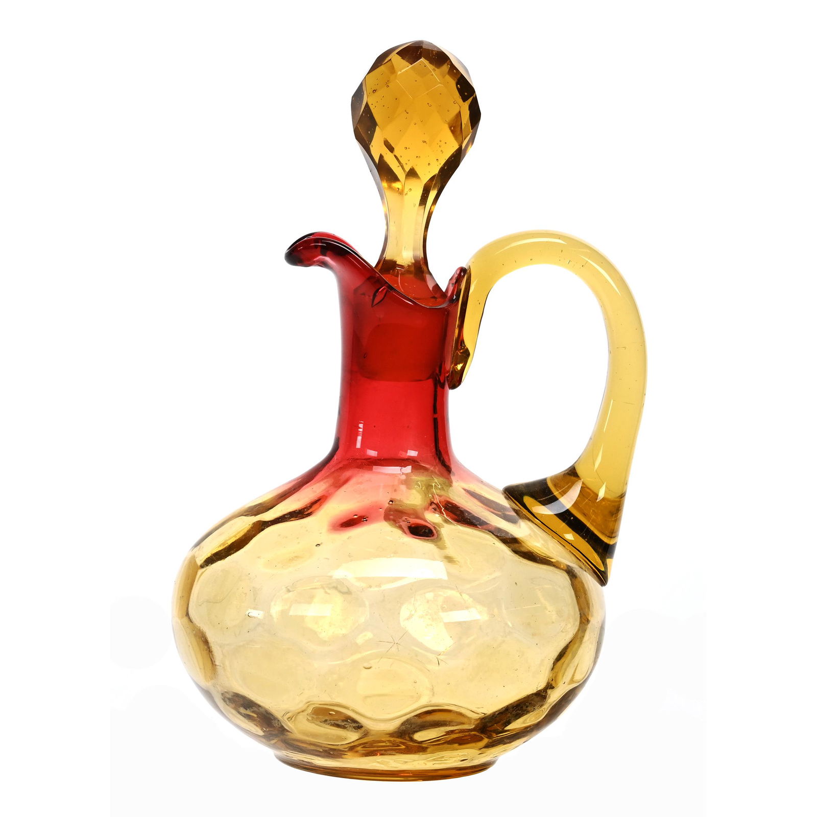 Cruet, Amberina Coinspot Art Glass (1 of 3)