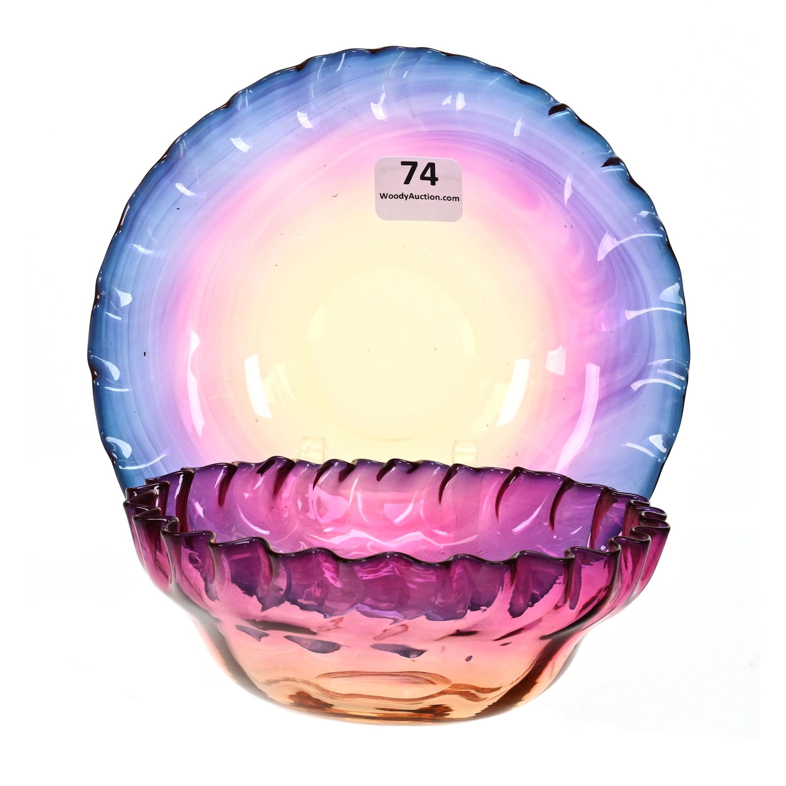 Fingerbowl/Underplate, Webb Alexandrite Art Glass (1 of 4)