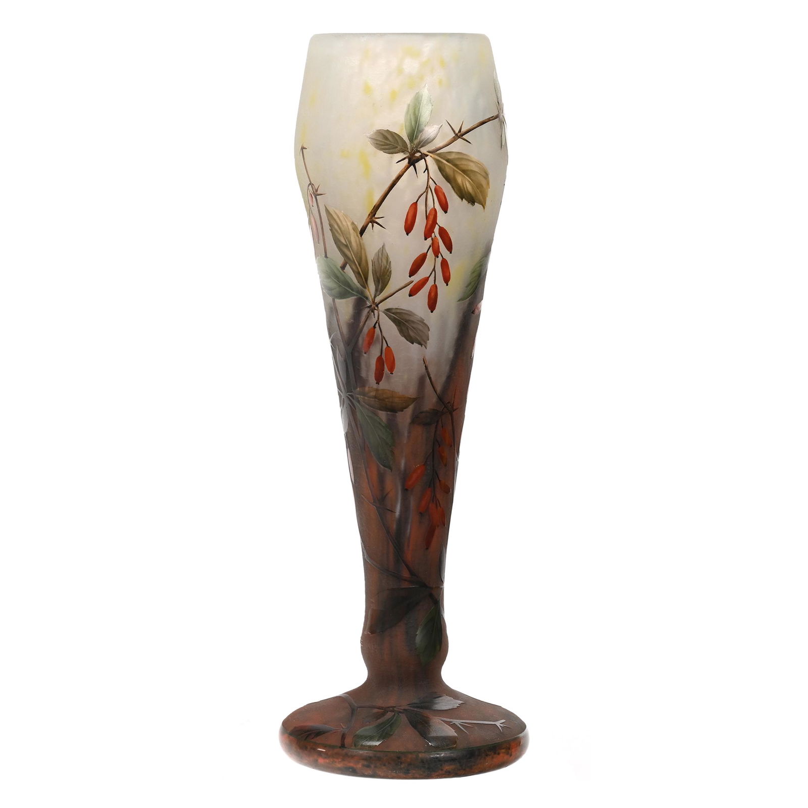 Vase Marked Daum Nancy French Cameo Art Glass (1 of 4)