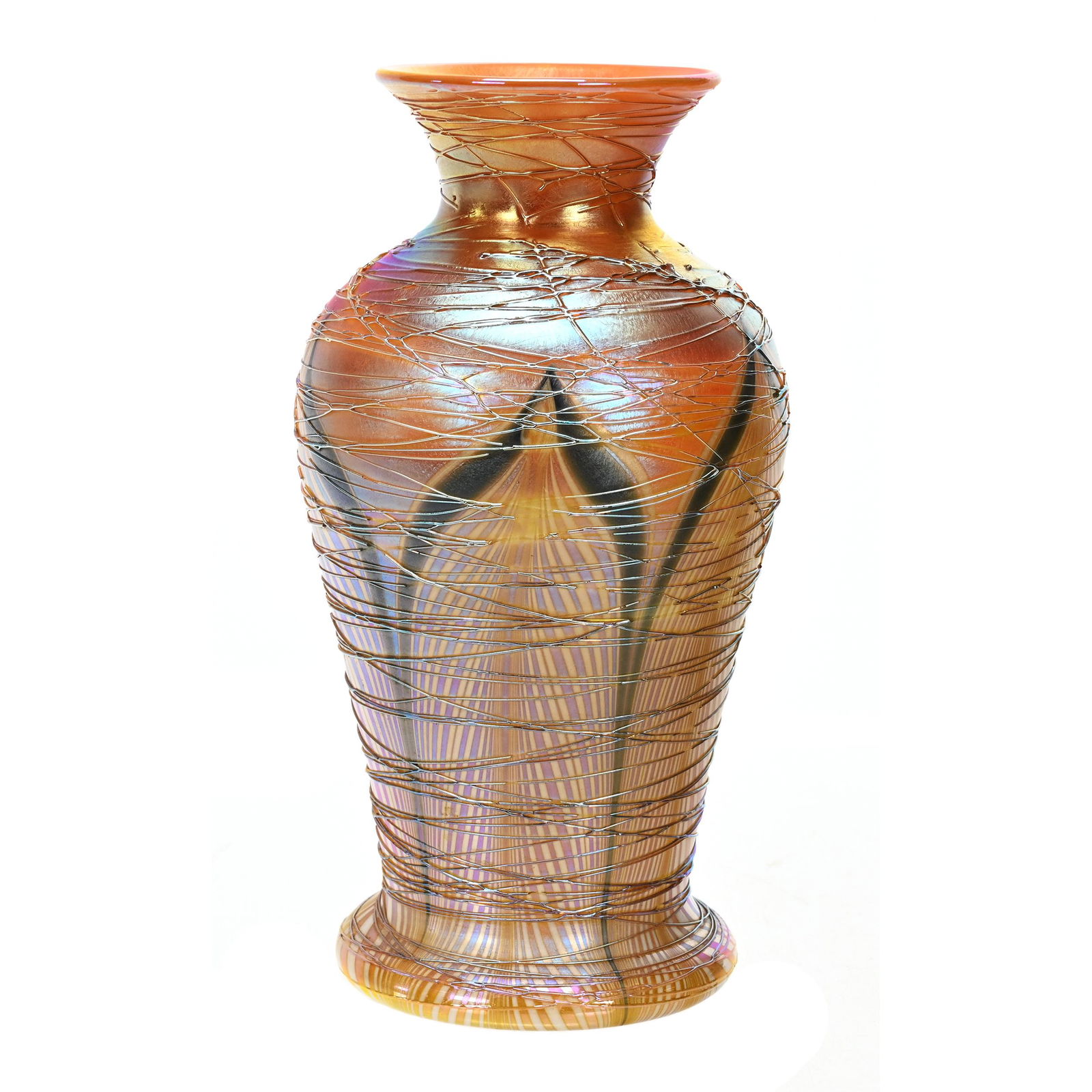 Vase, Unmarked Quezal Art Glass (1 of 4)
