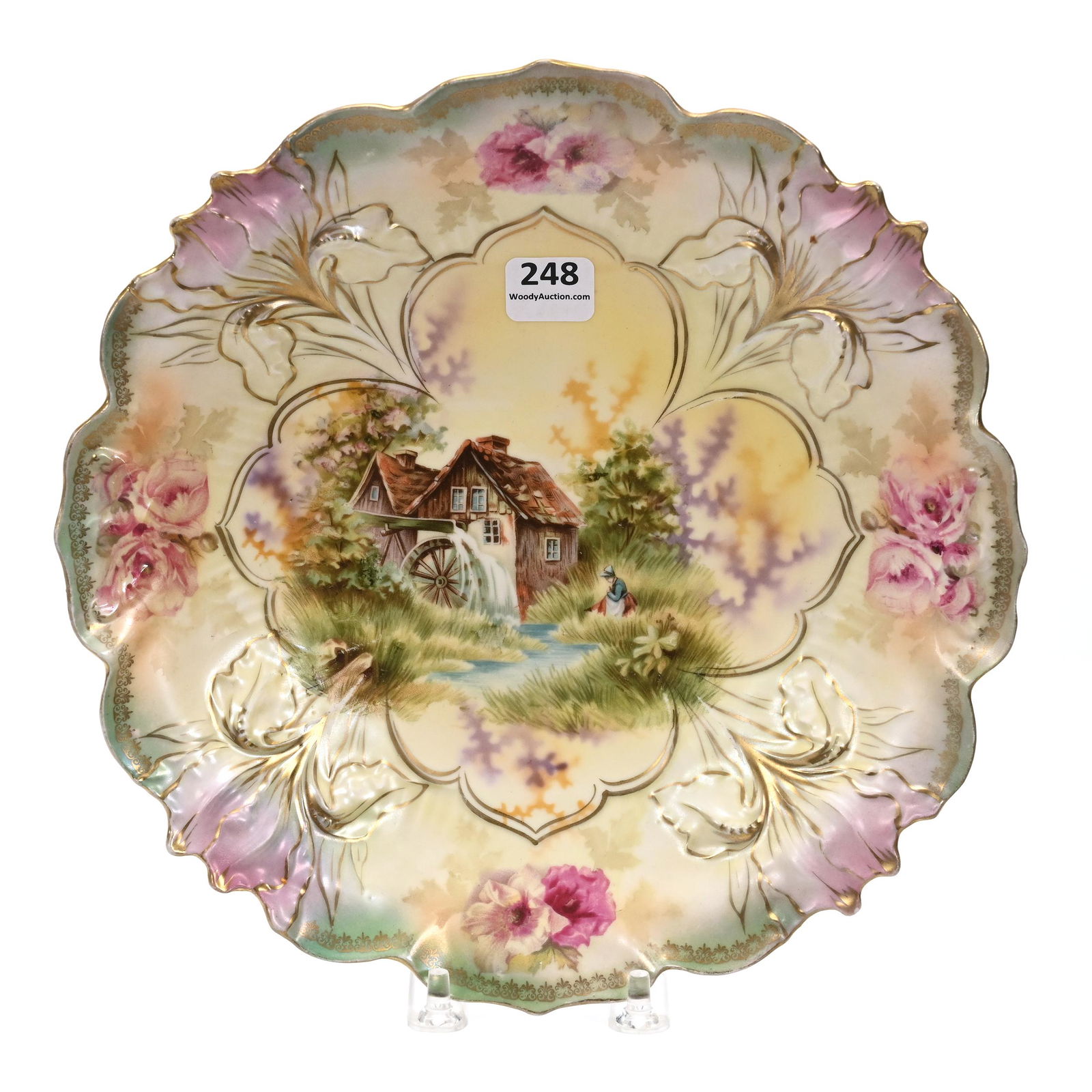 Plate Marked R.S. Prussia, Iris Mold, Mill (1 of 2)