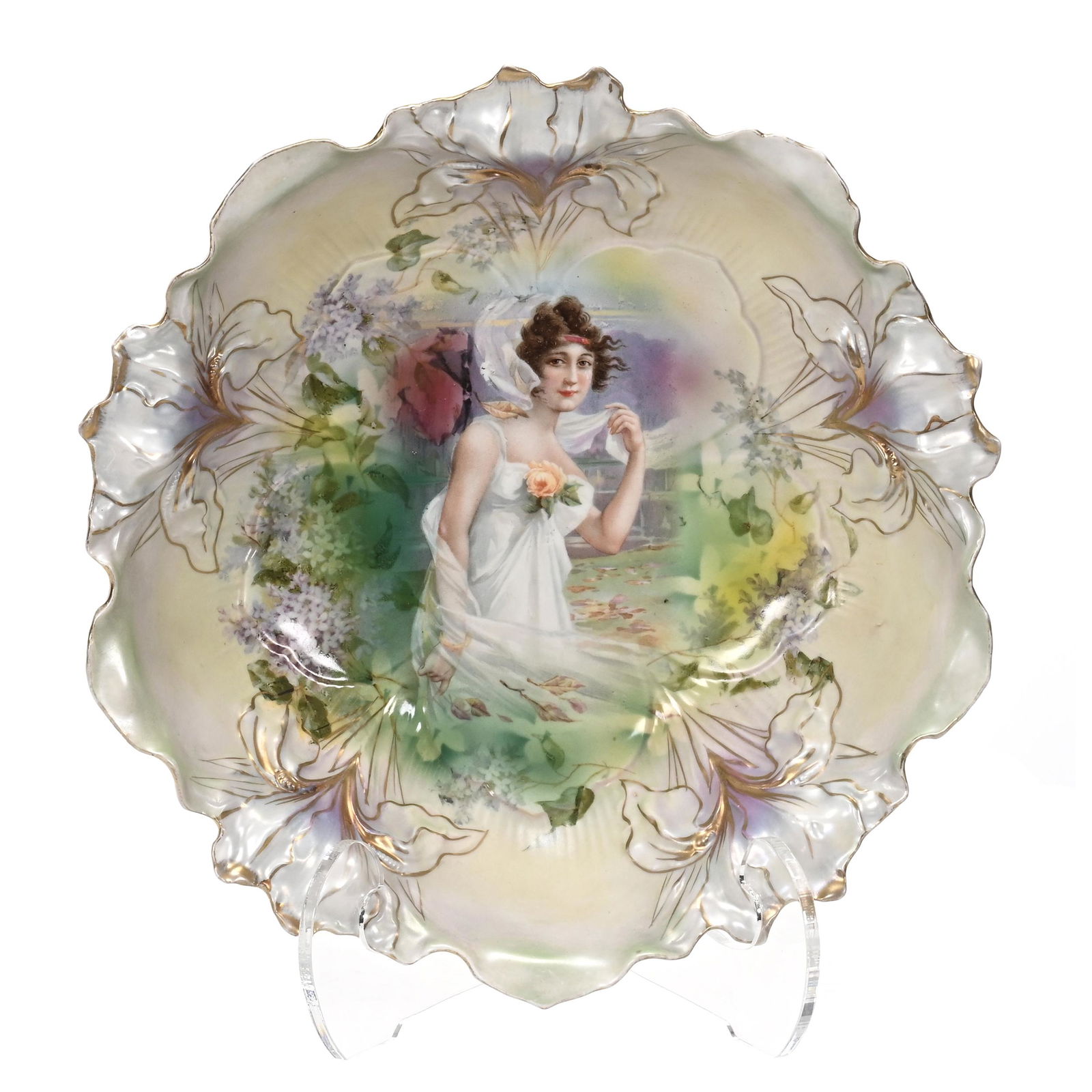 Bowl Marked R.S. Prussia, Iris Mold, Fall (1 of 2)