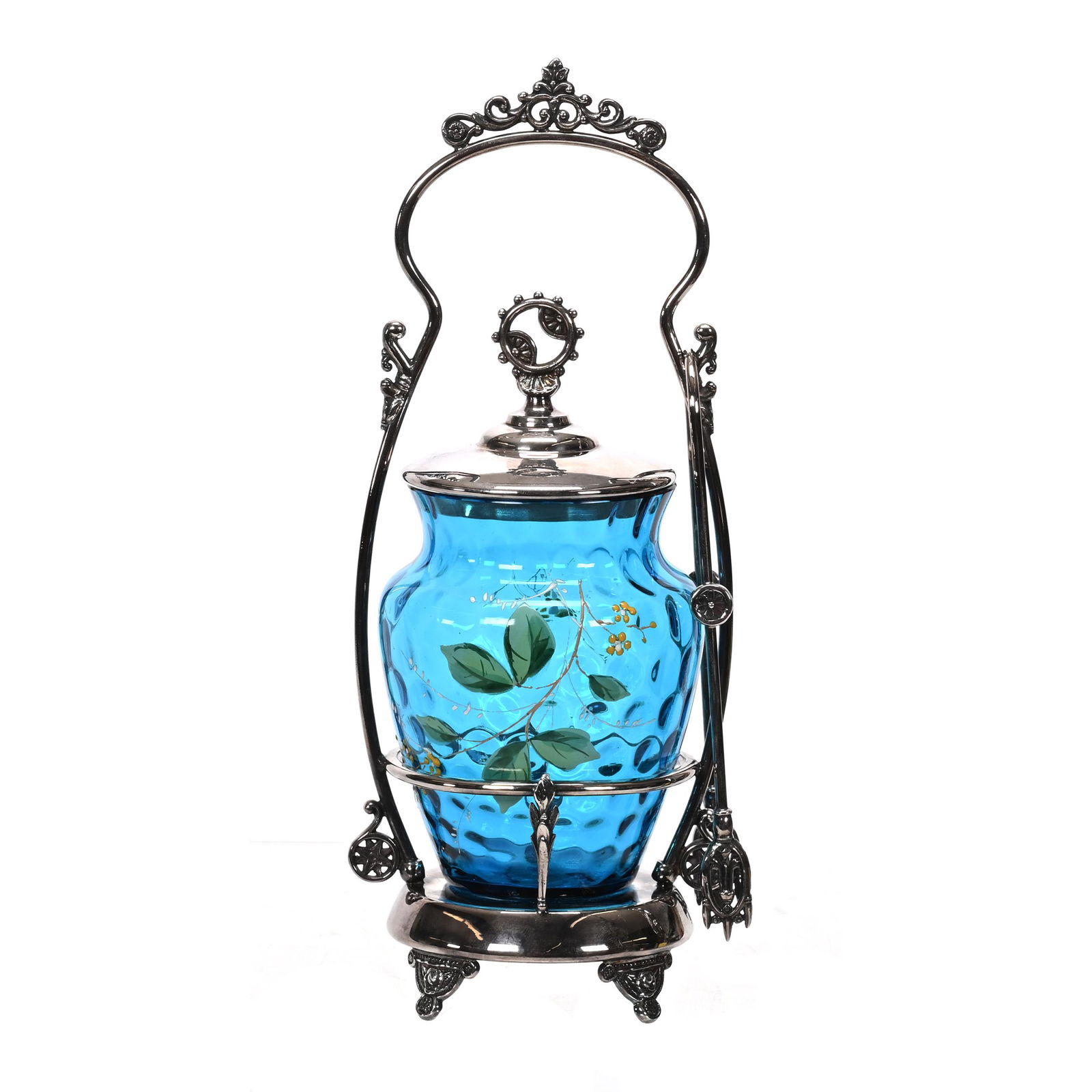 Victorian Pickle Castor, Blue Coinspot Insert (1 of 4)