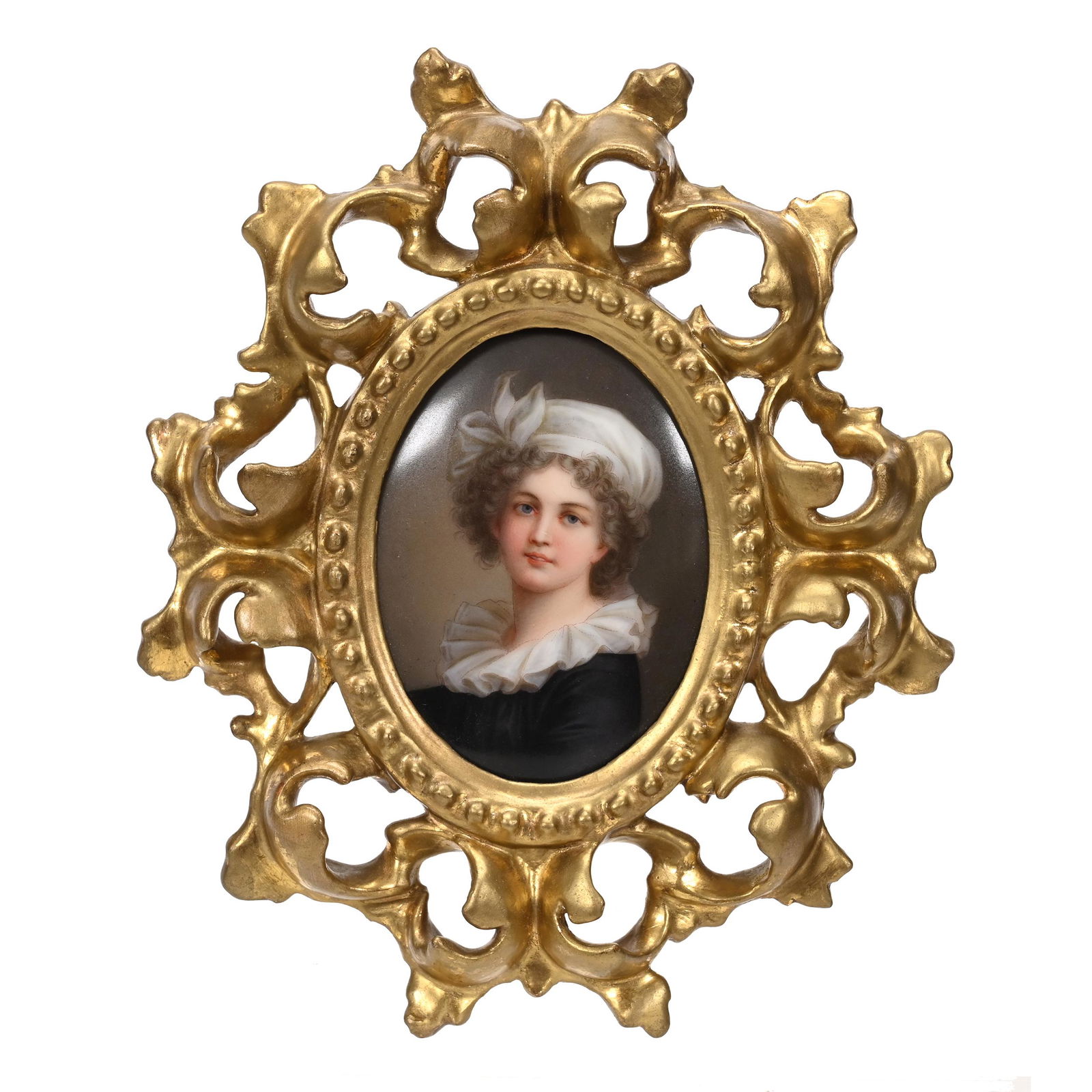 Oval Porcelain Plaque, French Fleur De Lys Mark (1 of 3)