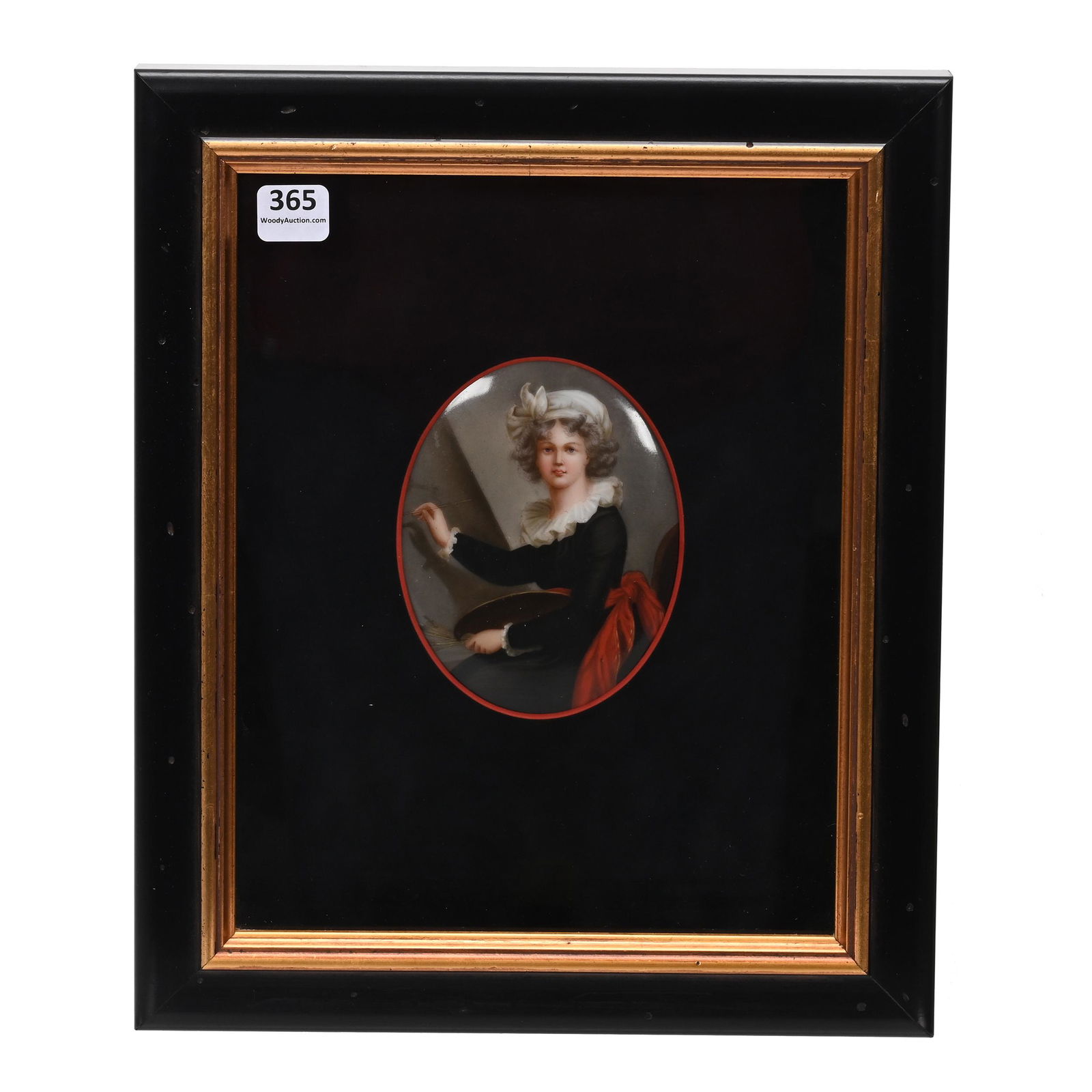 Oval Porcelain Plaque, Hand Painted Portrait (1 of 2)