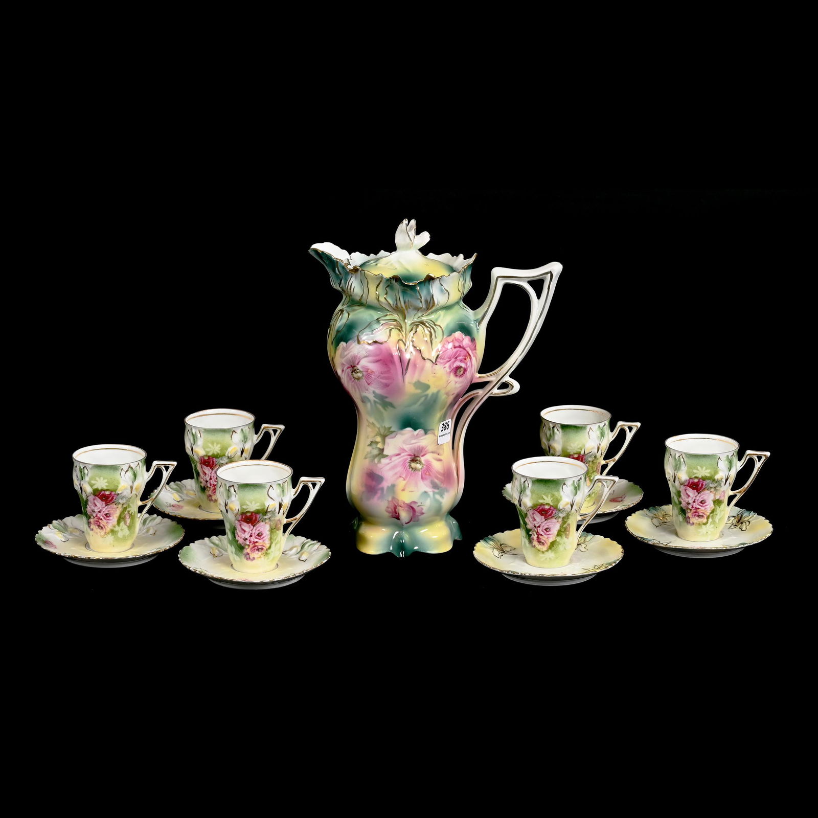 Chocolate Set Marked R.S. Prussia, Iris Mold (1 of 3)