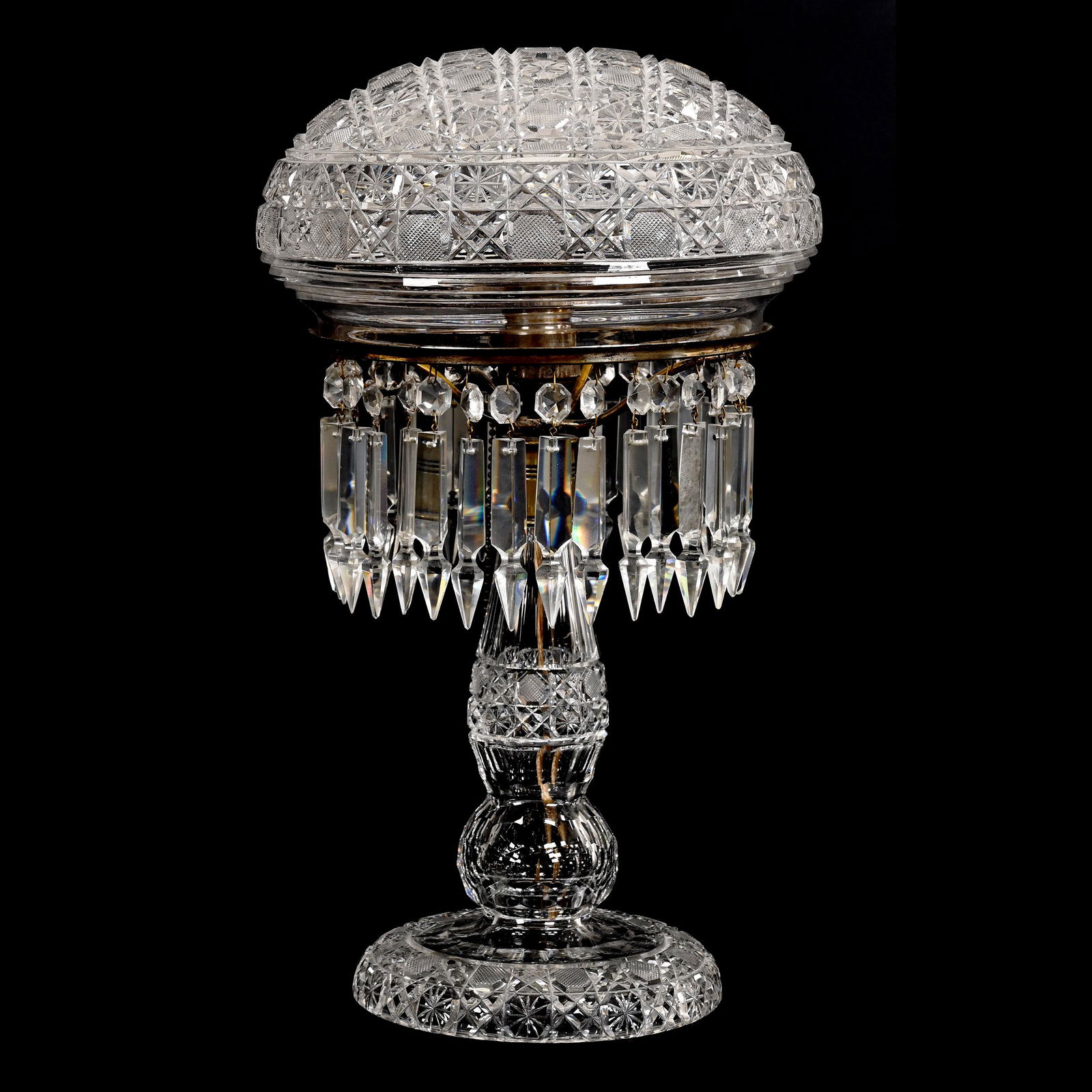 Table Lamp, American Brilliant Cut Glass (1 of 3)