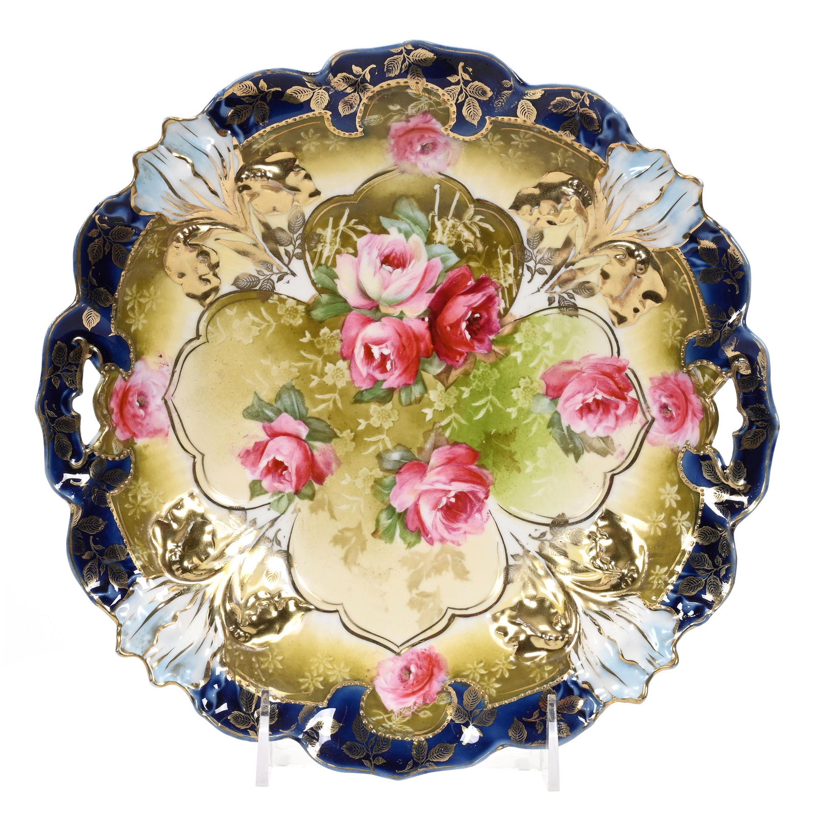 Cake Plate Marked R.S. Prussia, Iris Mold (1 of 2)