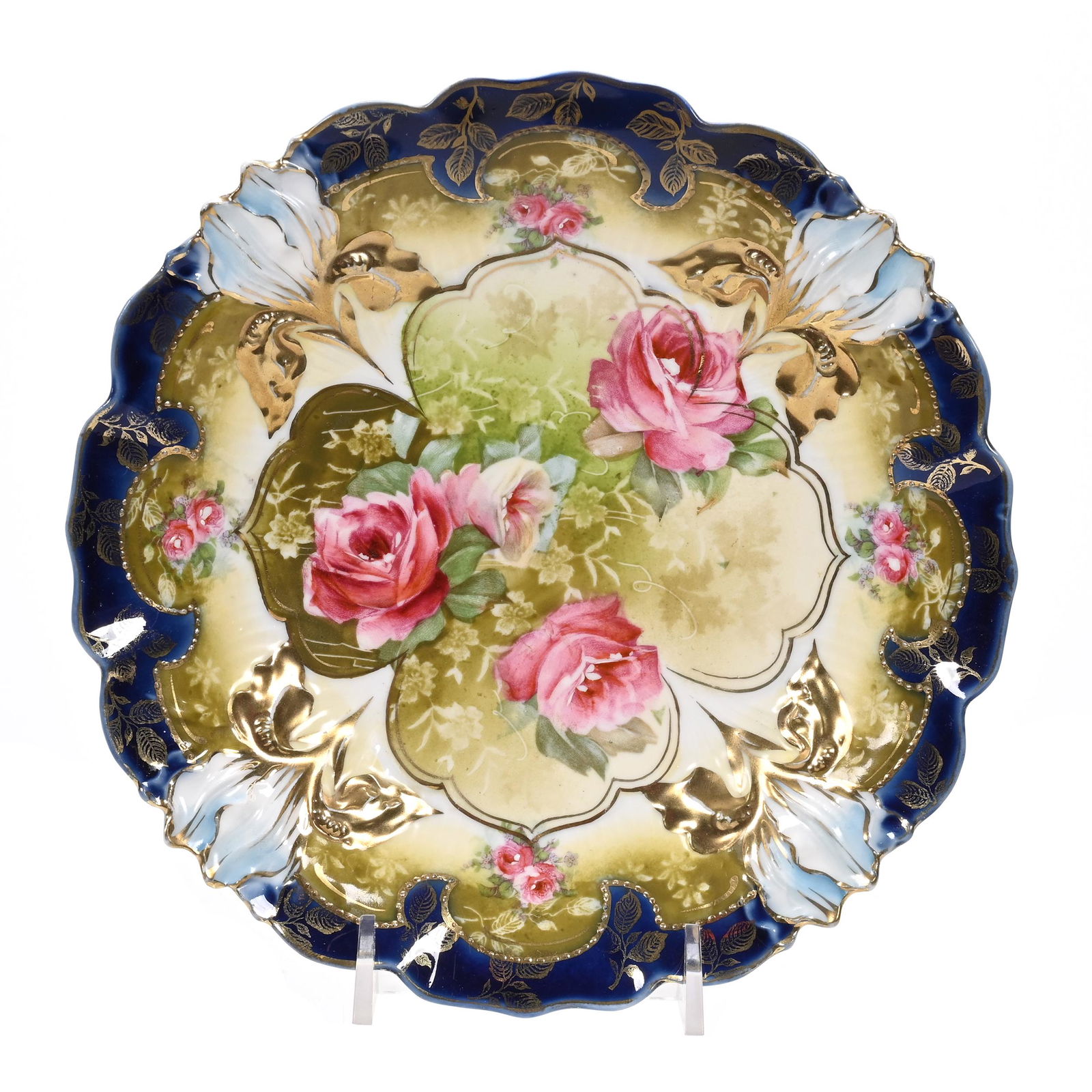 Plate Marked R.S. Prussia, Iris Mold (1 of 3)