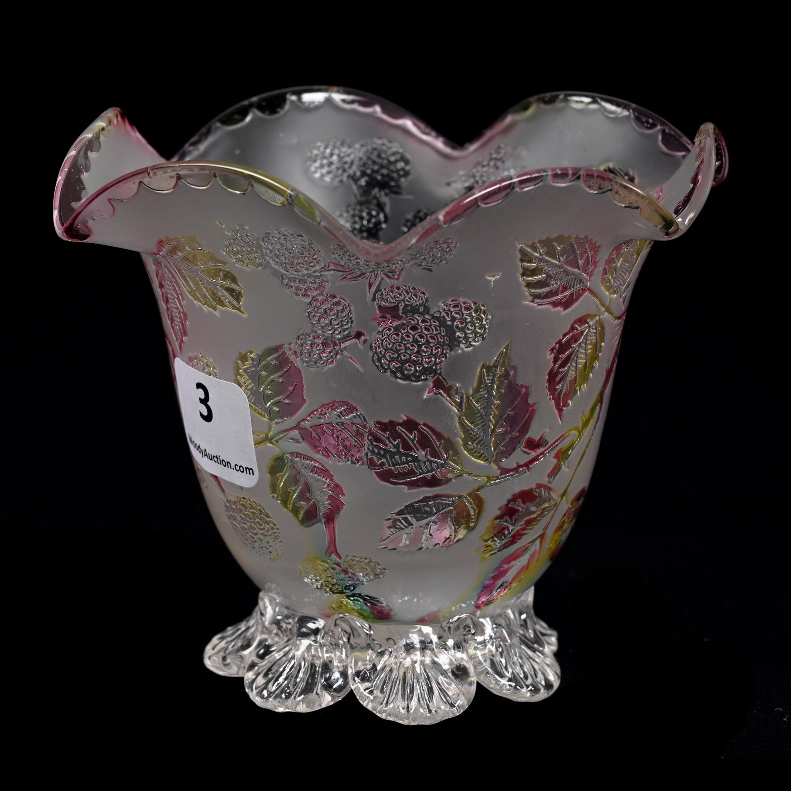 Vase, Stevens & Williams Rainbow Cased Art Glass (1 of 3)