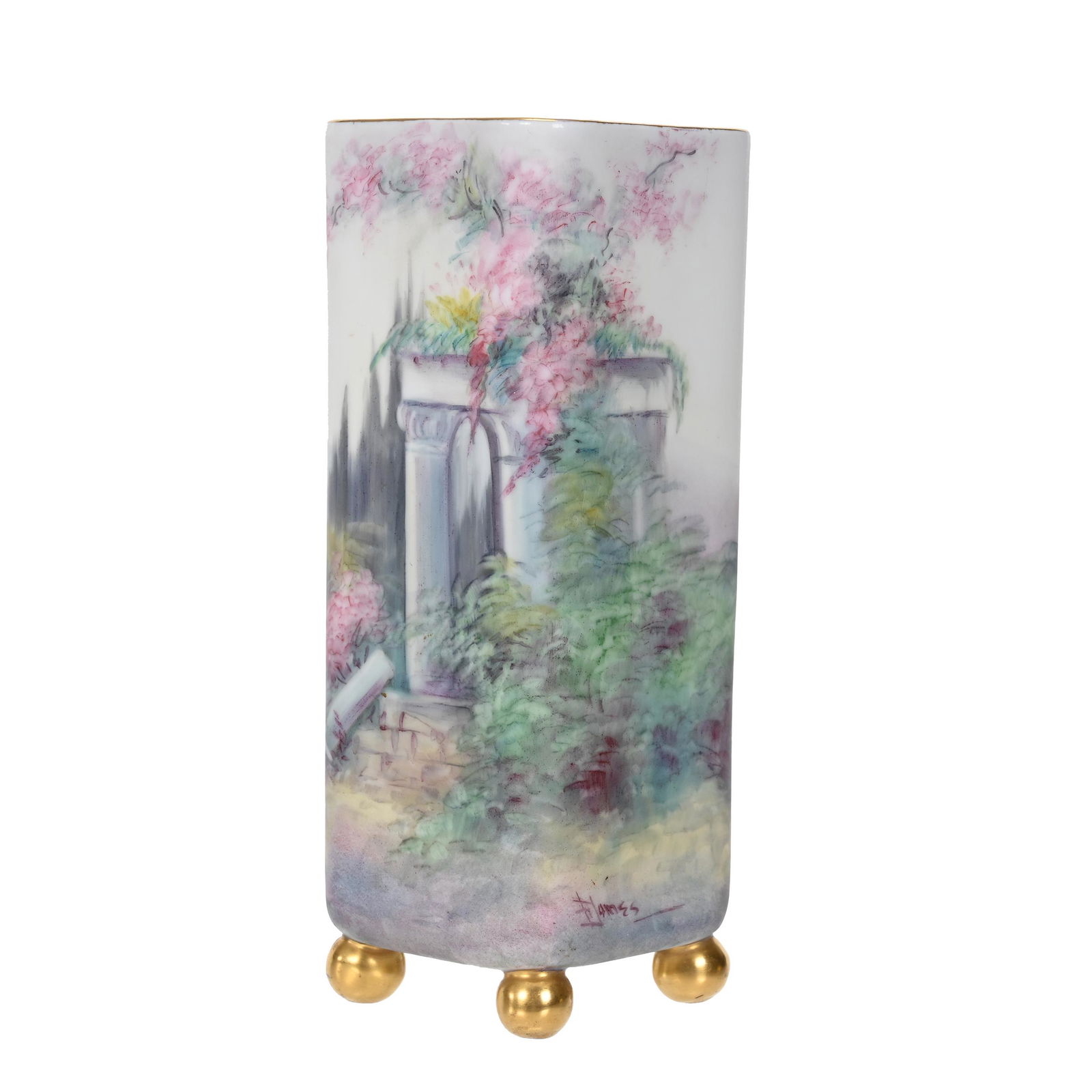 Vase Marked Pickard, Classic Ruins Vellum (1 of 4)