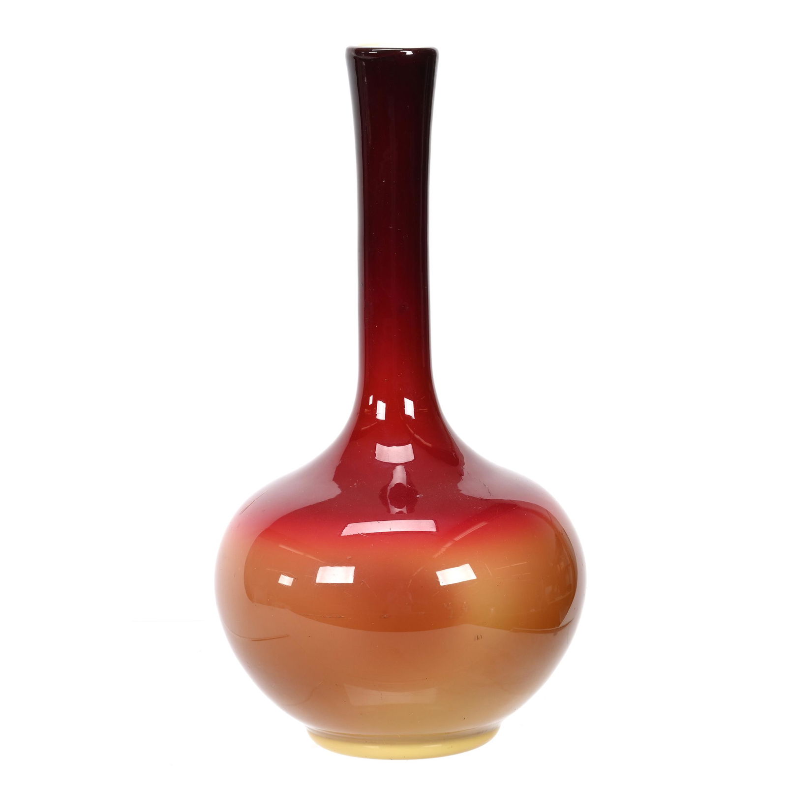 Vase, Wheeling Peachblow Art Glass (1 of 3)