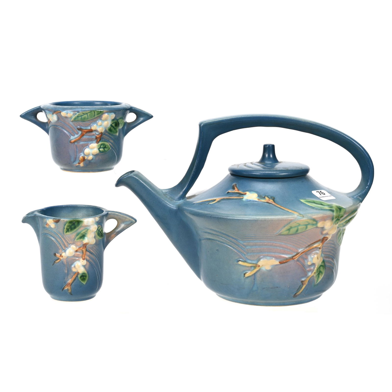 Tea Set Marked Roseville Art Pottery, Three Piece, #1-TP, #1-C, #1-S (1 of 3)