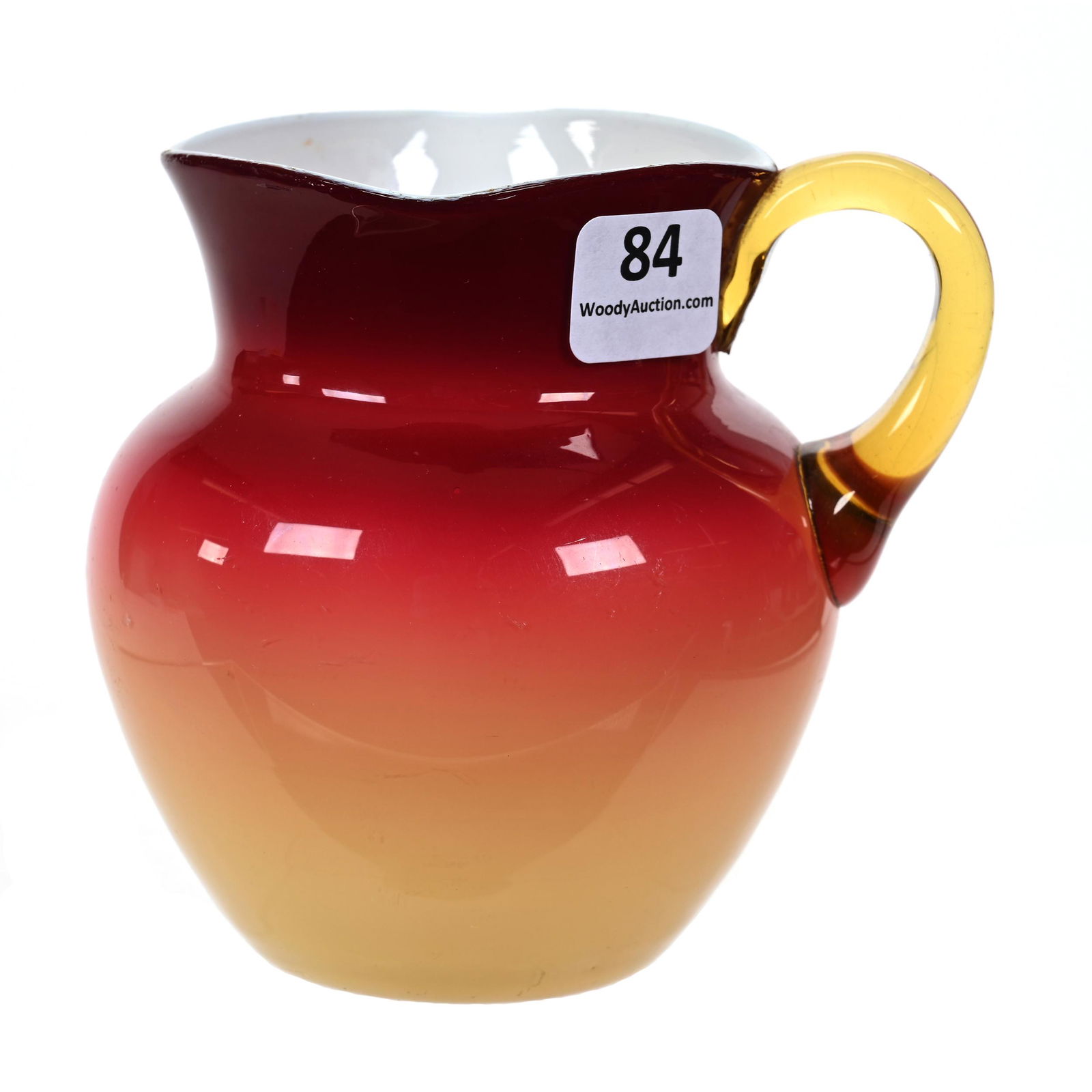 Pitcher, Wheeling Peachblow Art Glass (1 of 3)