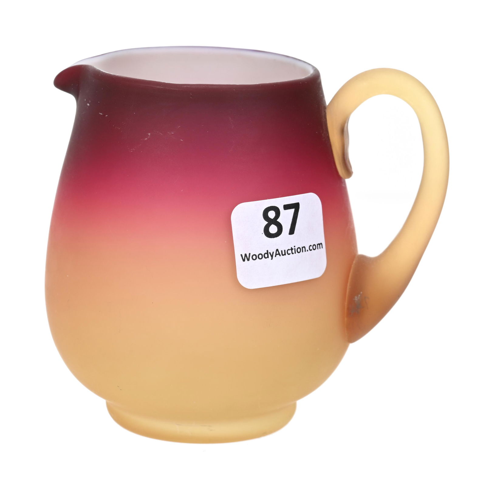 Pitcher, Wheeling Peachblow Art Glass (1 of 3)