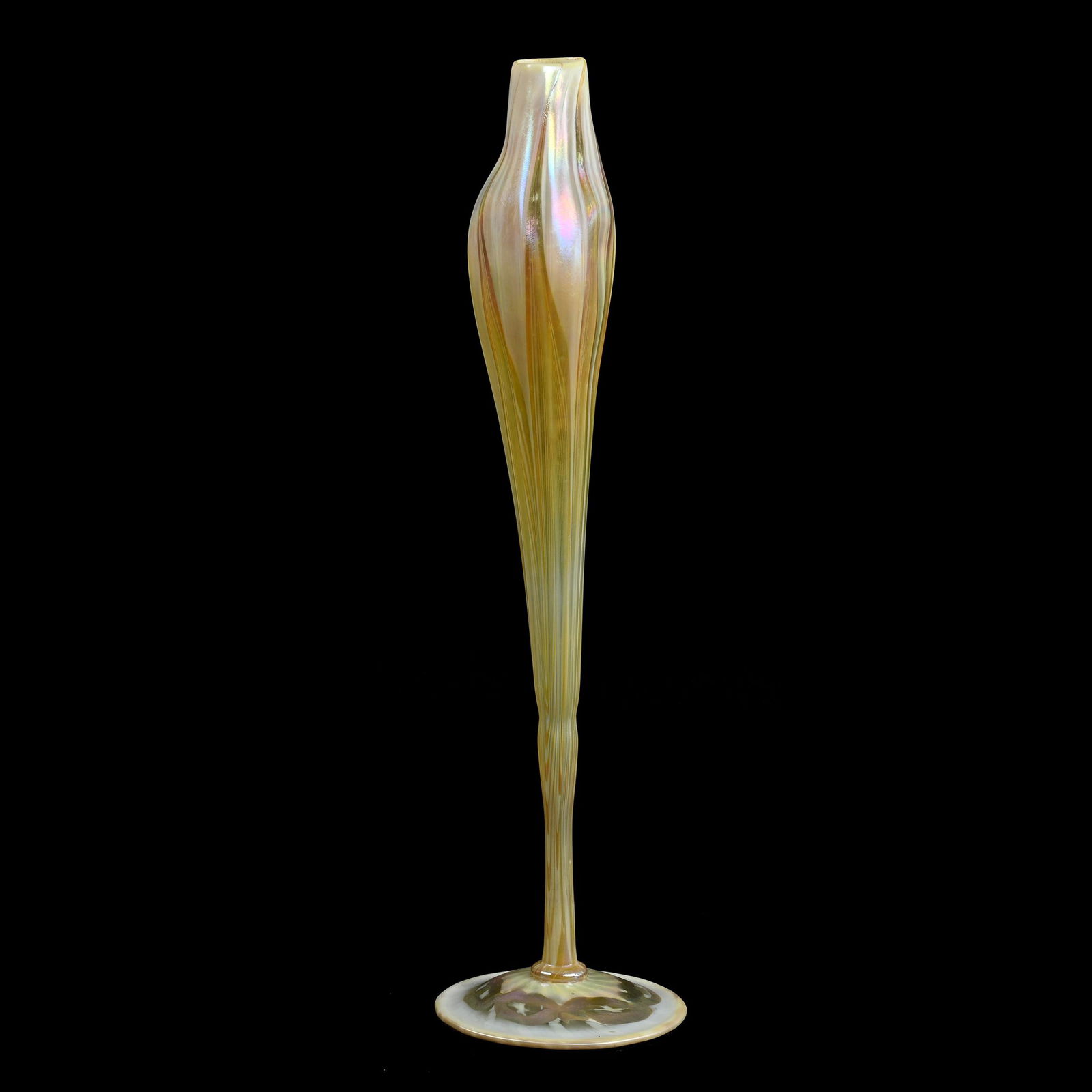 Vase, Flower Form, Signed "L.C.T. #F10" Art Glass (1 of 5)